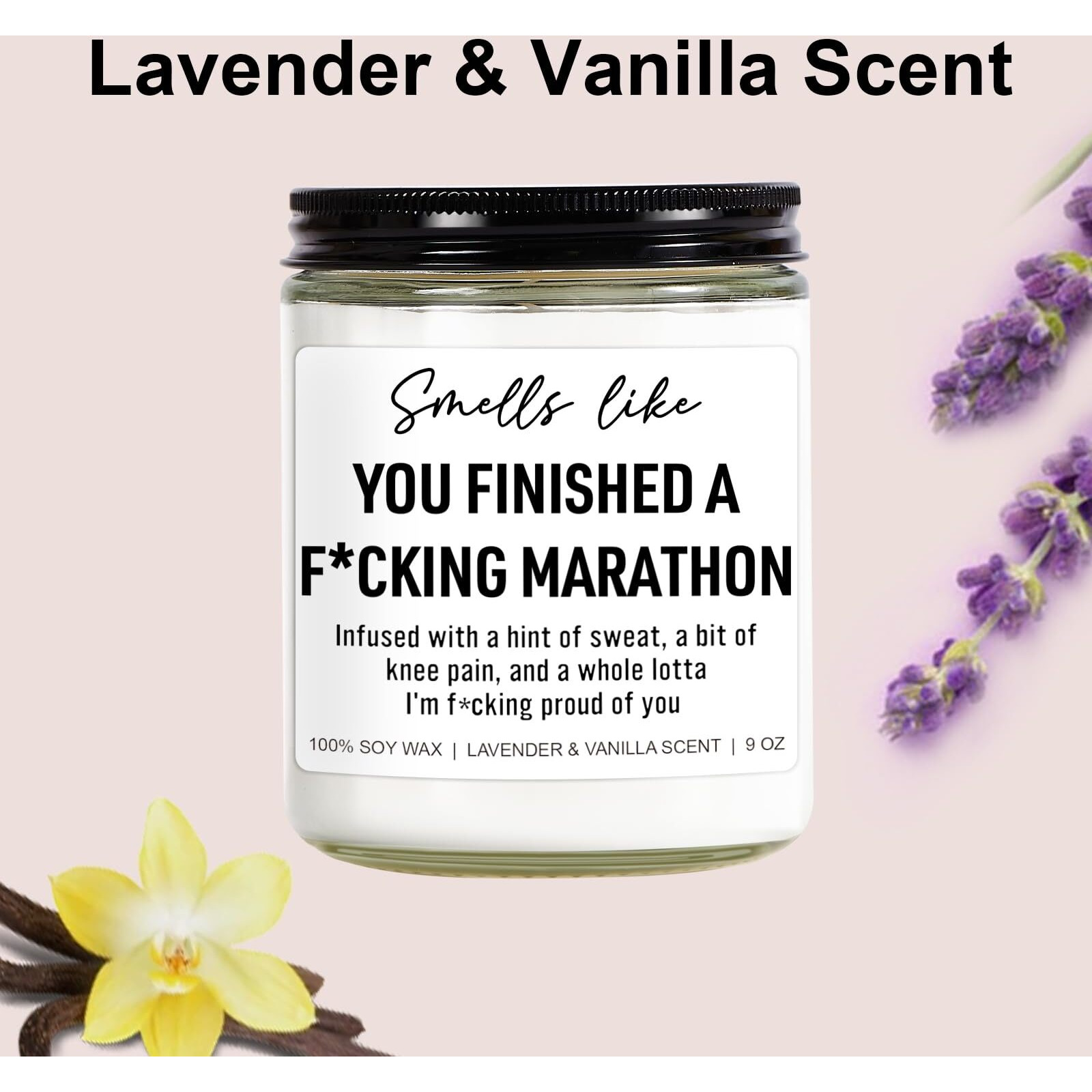 Younift Funny Marathon Candle  Gifts For Runners Female  Male  Half Marathon Runners Gifts  Valentines Day  Marathon Gifts For Runners Men  Women  Marathon Runner Gifts  Running Gifts