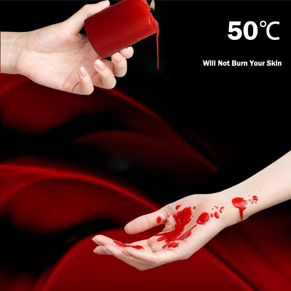 Weihai Low Temperature Candles  Wax Play Candles  Romantic Dripping Candle For Valentines  Couples  Weddings  Home Decor-2Pack  Black And Red