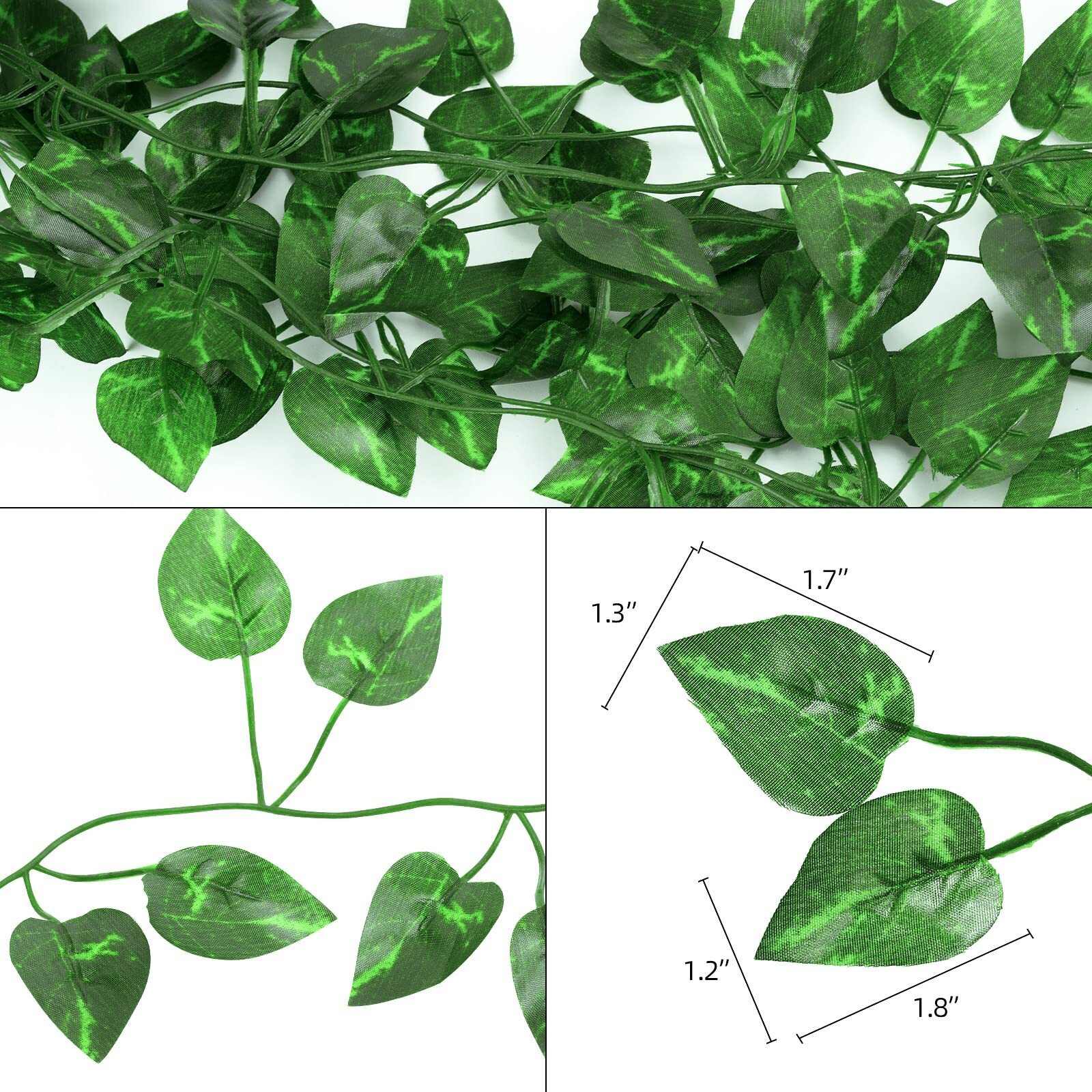 Tbestmax 315 Feet 48 Pack Artificial Ivy Leaf Plants  Green Vine Leaves  Greenery Hanging Garland  Fake Foliage Flowers For Home Kitchen Garden Office Wedding Wall Decor