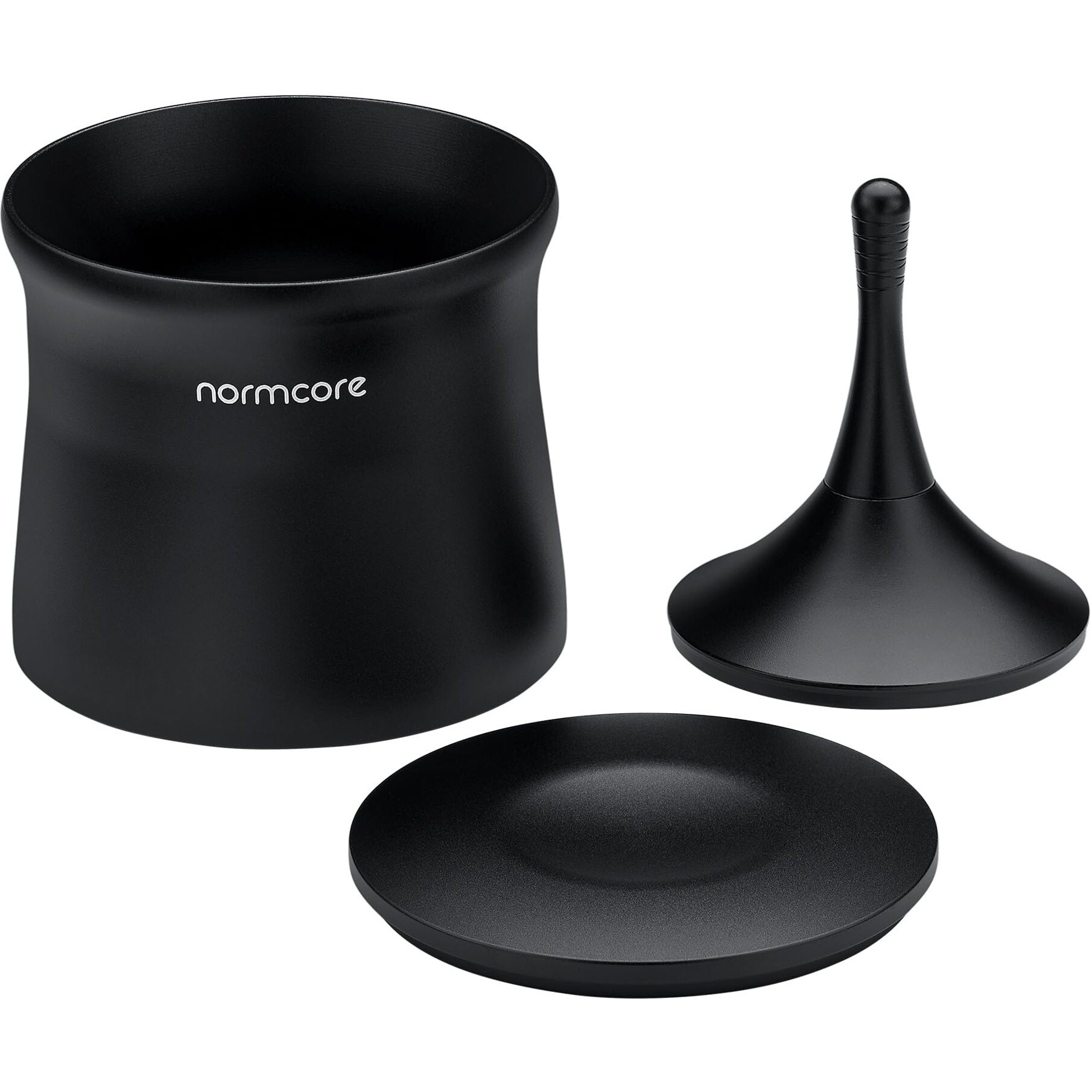 Normcore 58Mm Magnetic Dosing Cup  Espresso Portafilter Dosing Cup  Barista Coffee Grinder Dosing Tools Fit 58Mm Portafilter Basket  Matte Black Anodized Aluminum