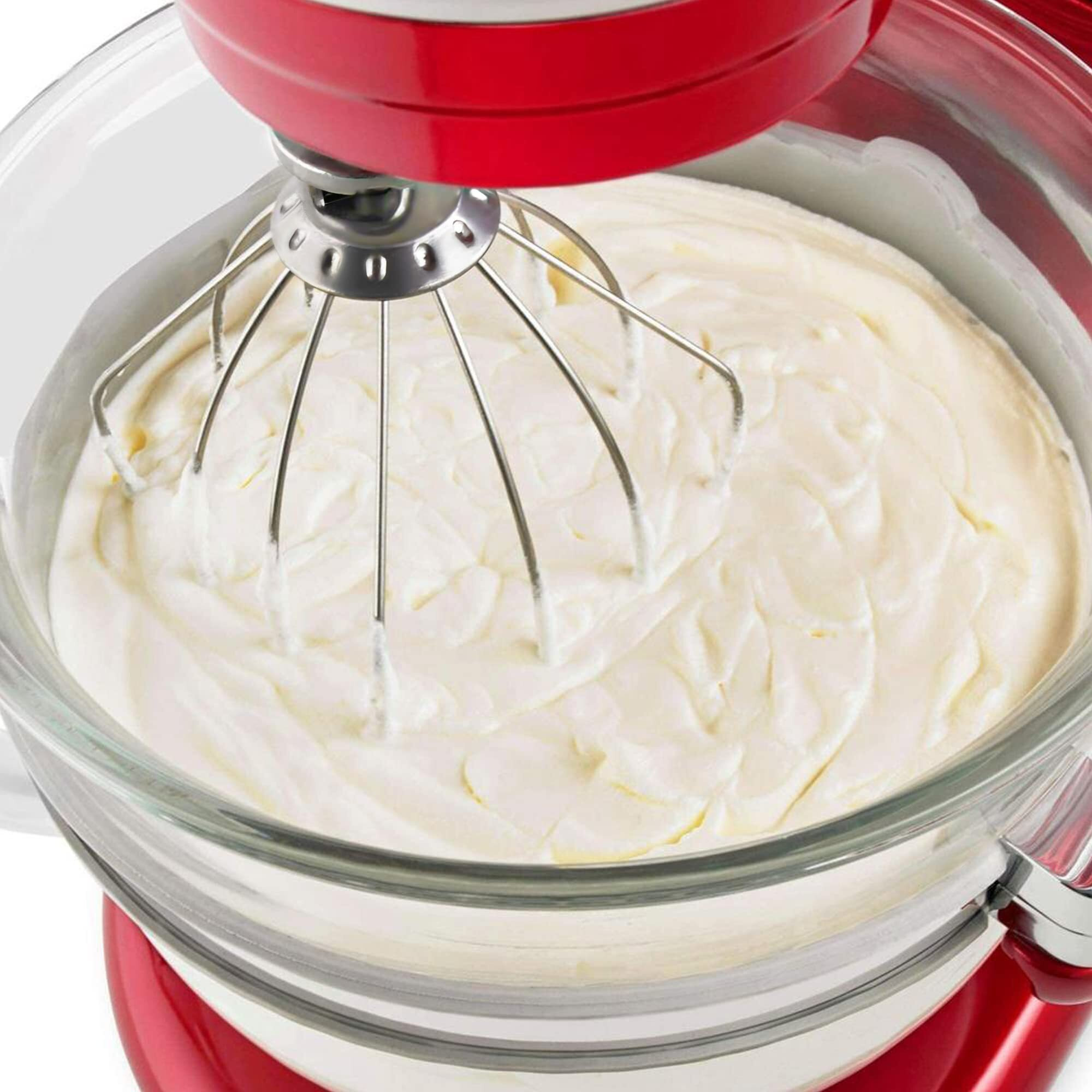 K5Aww Stainless Steel Wire Whip Attachment For Kitchenaid 6 Quart Bowl-Lift Stand Mixers  6-Wire Whip Replacement For Kitchenaid 6Qt Bowl-Lift Mixers  Egg Cream Stirrer  Cakes Mayonnaise Whisk  Silver