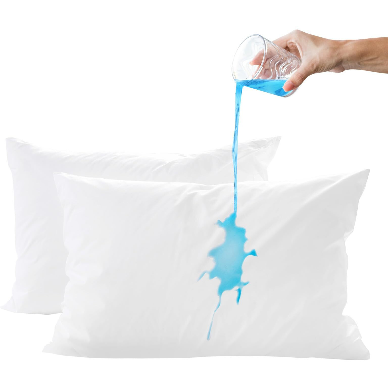 Fairpeak 100% Waterproof Pillow Protector  Pillowcase Protector With Zipper  Soft Comfortable Pillow Covers Standard Size  20 X 26  4 Pack
