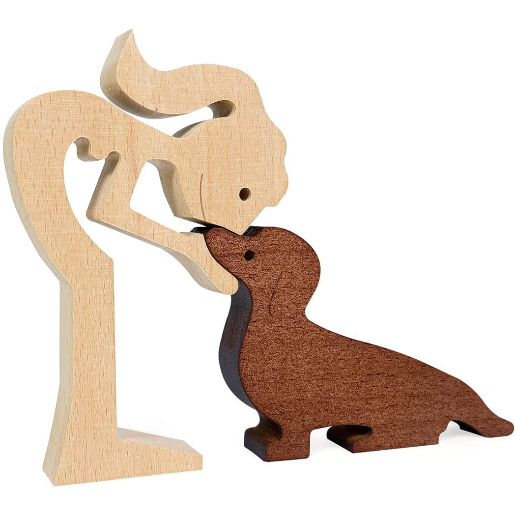 Handmade Wooden Dachshund/Corgi Dog Memorial Sculpture  Dog Memorial Gifts For Loss Of Dog Pet Dog Loss Sympathy Gift  Dog Statues For Home Decor Housewarming Gifts Ideas  Dog Lovers Gifts For Women