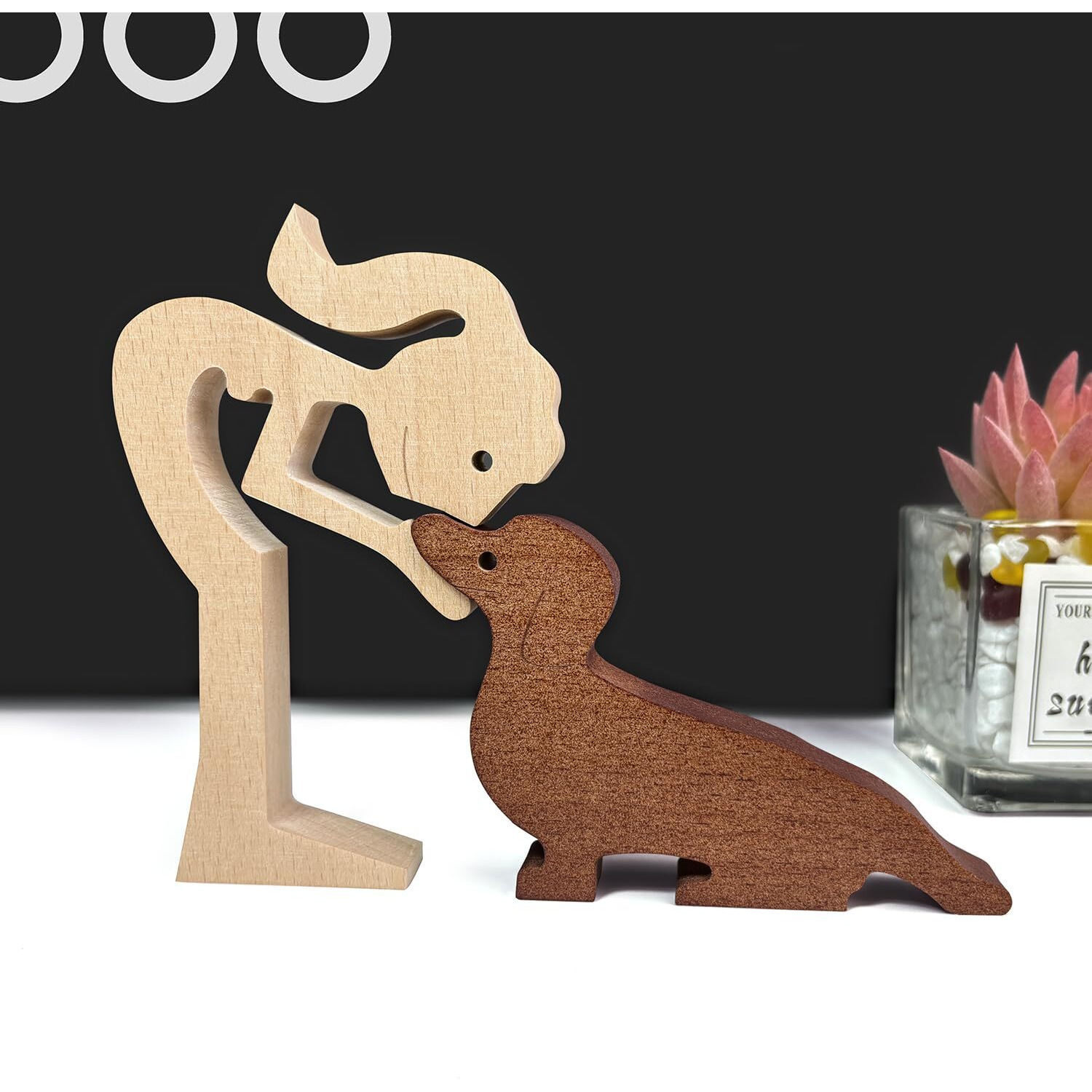 Handmade Wooden Dachshund/Corgi Dog Memorial Sculpture  Dog Memorial Gifts For Loss Of Dog Pet Dog Loss Sympathy Gift  Dog Statues For Home Decor Housewarming Gifts Ideas  Dog Lovers Gifts For Women