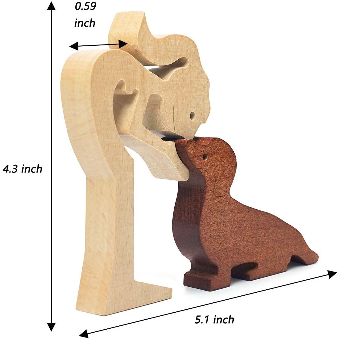 Handmade Wooden Dachshund/Corgi Dog Memorial Sculpture  Dog Memorial Gifts For Loss Of Dog Pet Dog Loss Sympathy Gift  Dog Statues For Home Decor Housewarming Gifts Ideas  Dog Lovers Gifts For Women