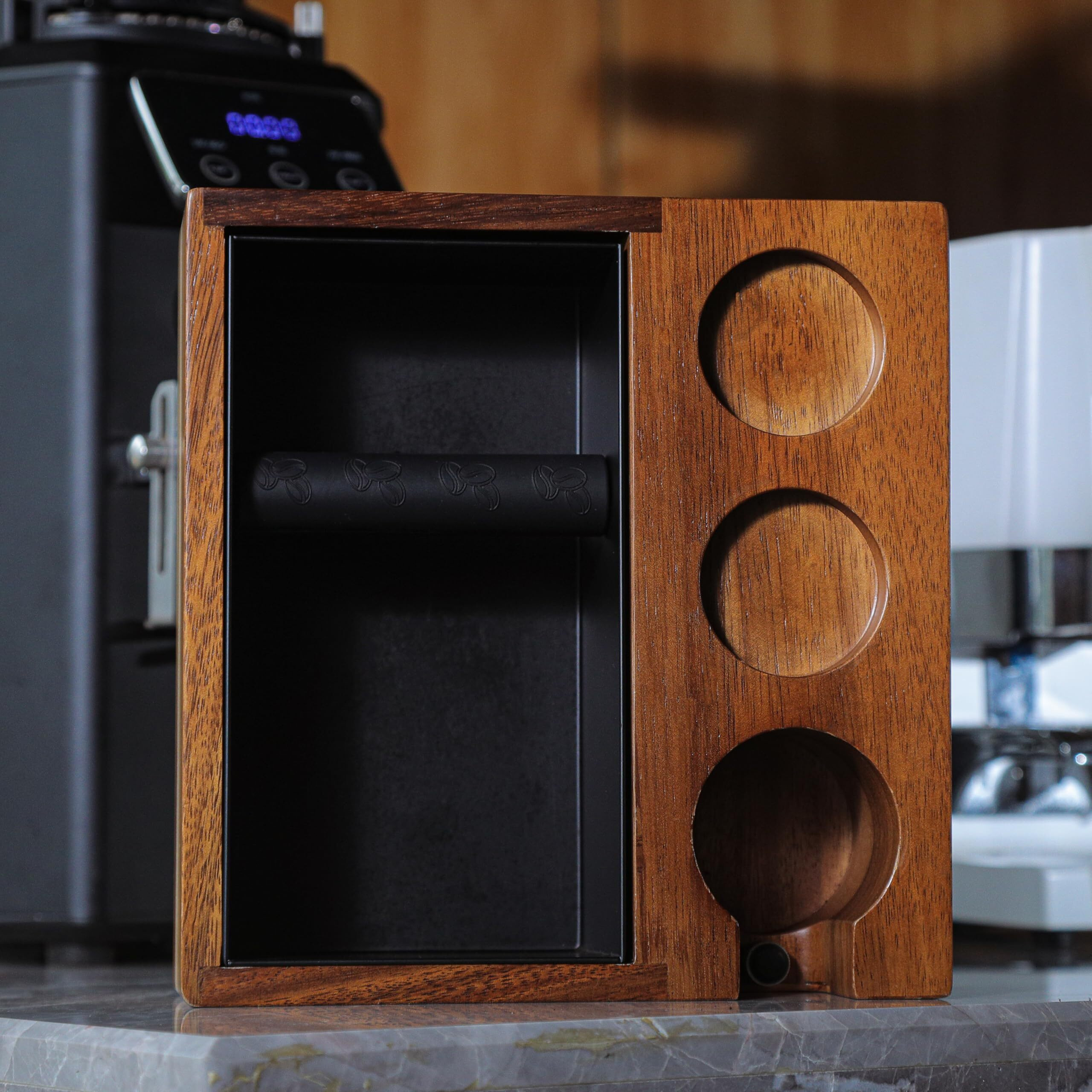 Knodos Espresso Knock Box And Tamping Station 58Mm Espresso Accessories Organizer Box