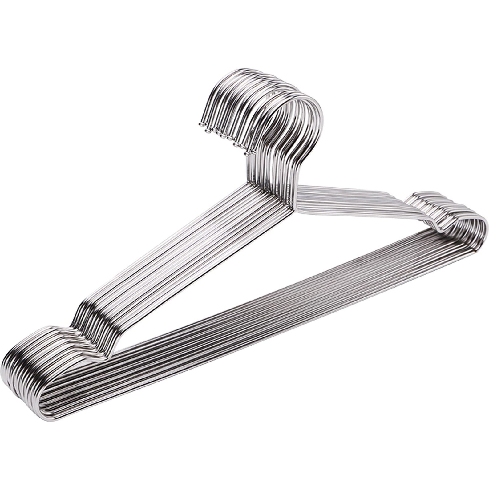 Hangers 10 Pack Clothes Hanger Strong Heavy Duty Stainless Steel Metal Ultra Thin Space Saving Wire Hangers 16.5In By Wycqkl