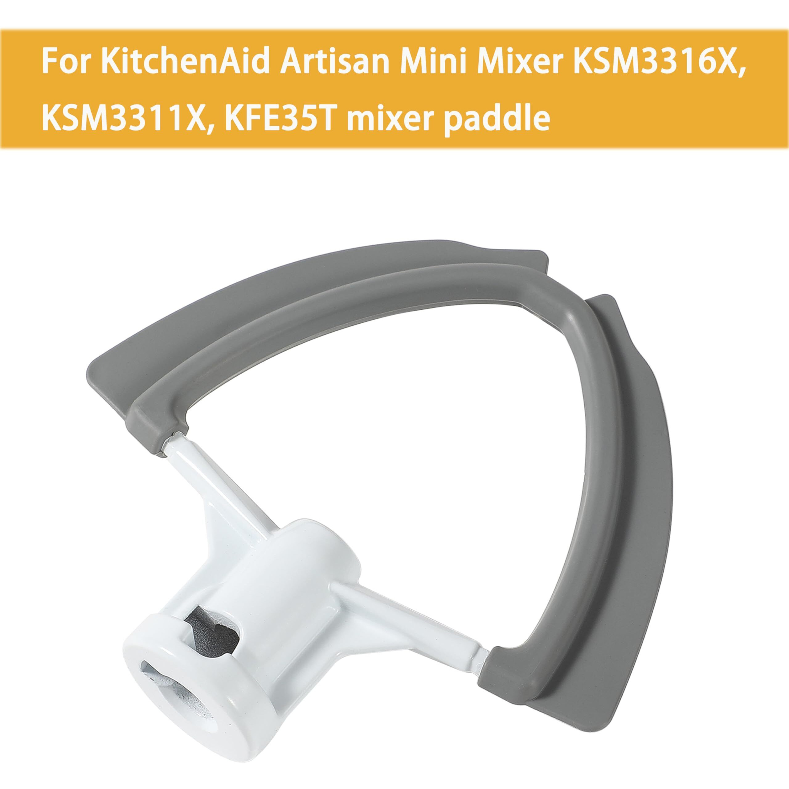 3.5 Qt Flex Edge Beater For Kitchenaid Artisan Mini Mixer Ksm3316X  Ksm3311X  Kfe35T Mixer Paddle With Flexible Silicone Edge Bowl Scraper.
