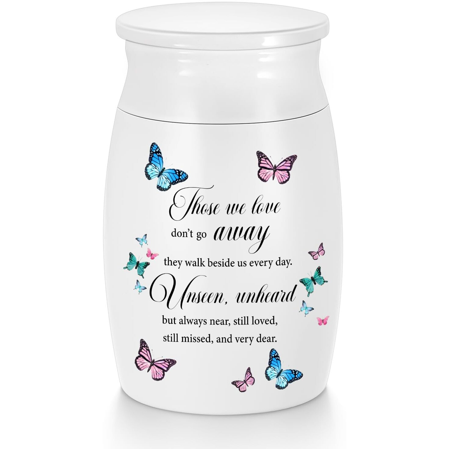 Small Urns For Human Ashes 3 Inches Mini Urn Aluminium Memorial Small Keepsake Urn Butterfly Mini Cremation Funeral Urn Ashes Holder