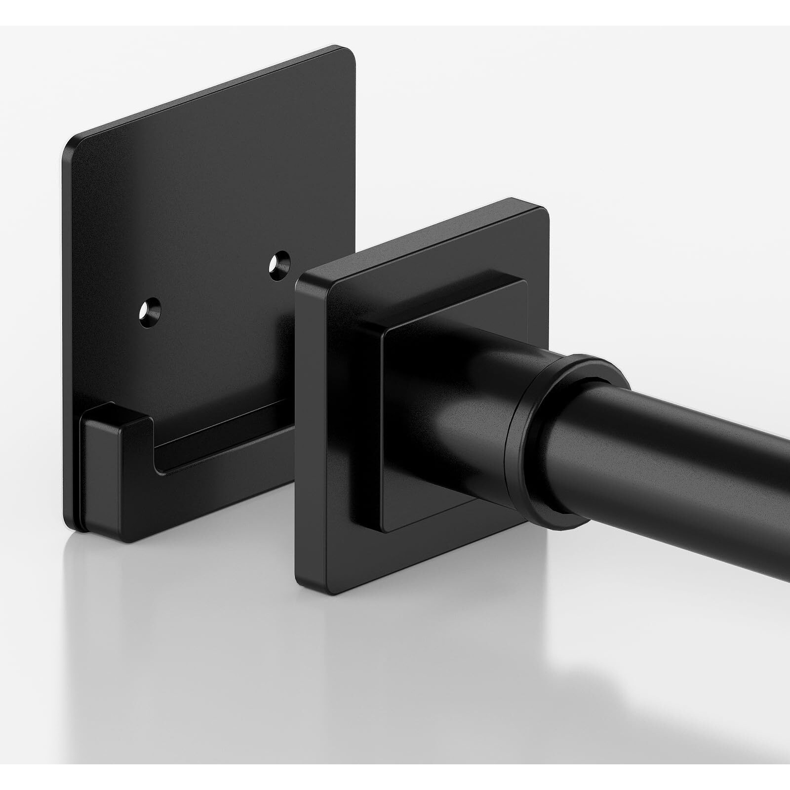 Uiosanrt Matte Black Shower Curtain Rod 31-68 Inches With Holders  Stainless Steel Shower Rod & Tension Rod  Adjustable Tension Shower Curtain Rod For Bathroom  Windows  Closet