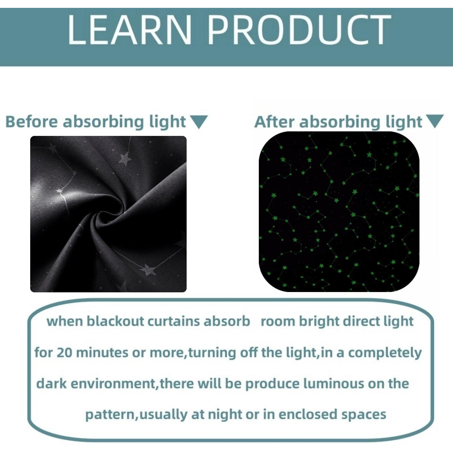 Tmltcor Blackout Curtains For Bedroom Black Out Curtains For Living Room Black Curtains 63 Inches Long Glow In The Dark Curtains Living Room Curtains Bedroom Curtains 52 Wide 2 Panels Star