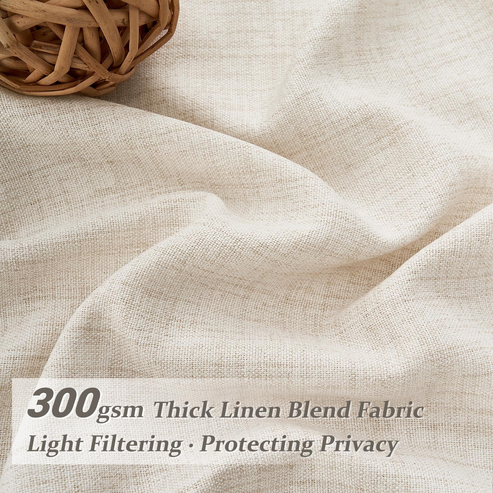 Pinch Pleated Linen Curtains 96 Inches Long For Living Room Bedroom  Light Filtering Boho Window Drape 96 Inch 2 Panels Burgs With Hooks&Rings 8Ft Cream Birch Sliding Glass Door Sheer Curtain Decor