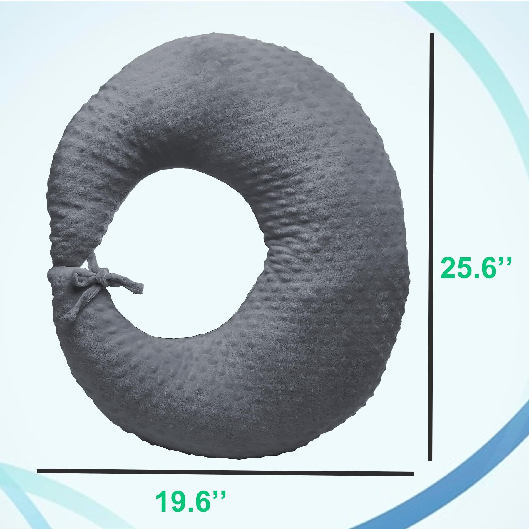 Wuwumiline Professional Gaming Pillow For Lap Arm Rest Pillow Gaming Lap Pillow With Crochet Support - Eliminate Pain In Gaming (Grey)