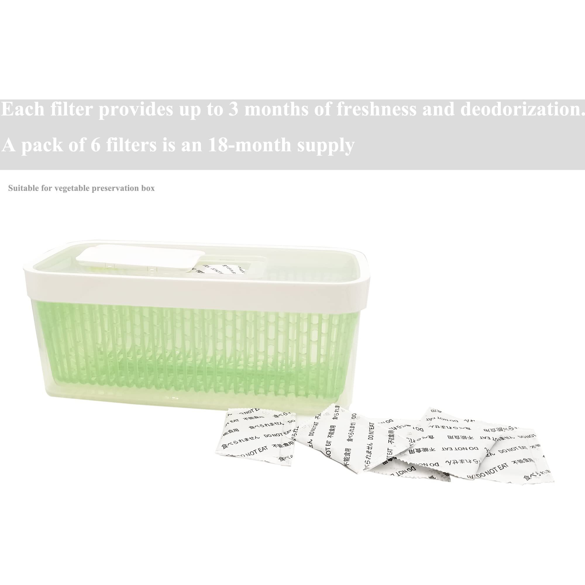 6 Pack Produce Preserver Filter Refills For Oxo Good Grips Greensaver Produce Keeper  Extends The Life Of Fruits And Veggies  Keep Fresh  Also Compatible With Bluapple Produce Freshness Saver Balls