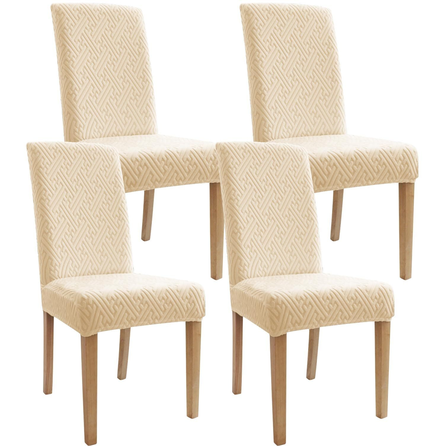 Promindflyplka Chair Covers  Dining Room Chair Covers  Keep Chairs Dustproof  Washable  Regular Size  Chair Covers 4 Pack For Kitchen  Hotel  Meeting