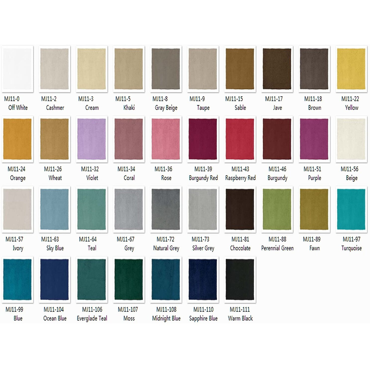 Twopages Birkin Velvet Curtain Fabric Sample Book