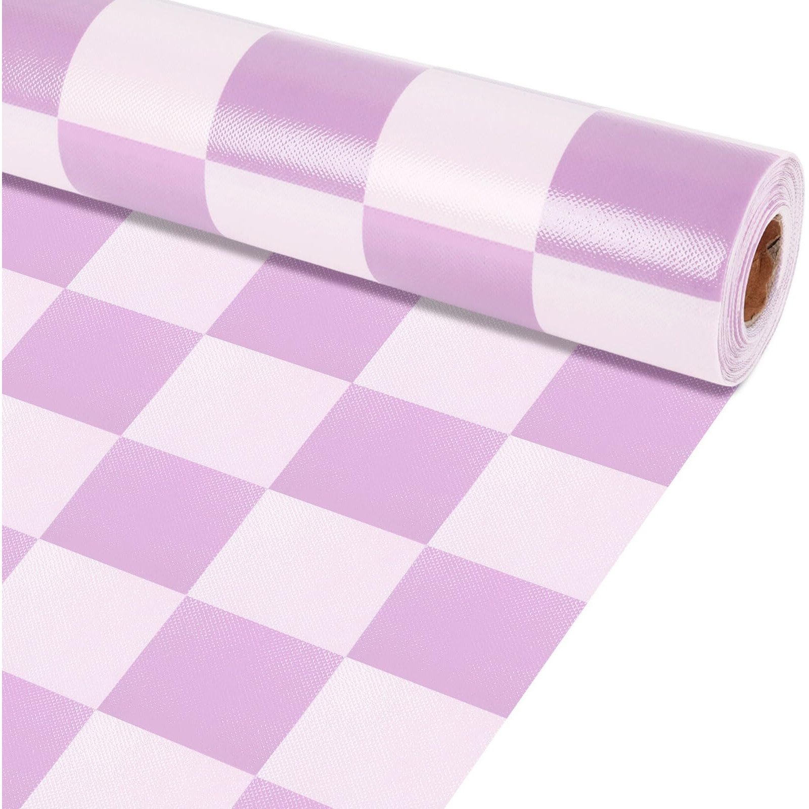 Purple Checked Bulletin Board Roll Reusable Waterproof Erasable Bulletin Board Resistant Poster Non-Woven Fabric Bulletin Board Roll For Easter Valentine's Day Classroom Decor Wrap Paper 15.55"" X12Ft