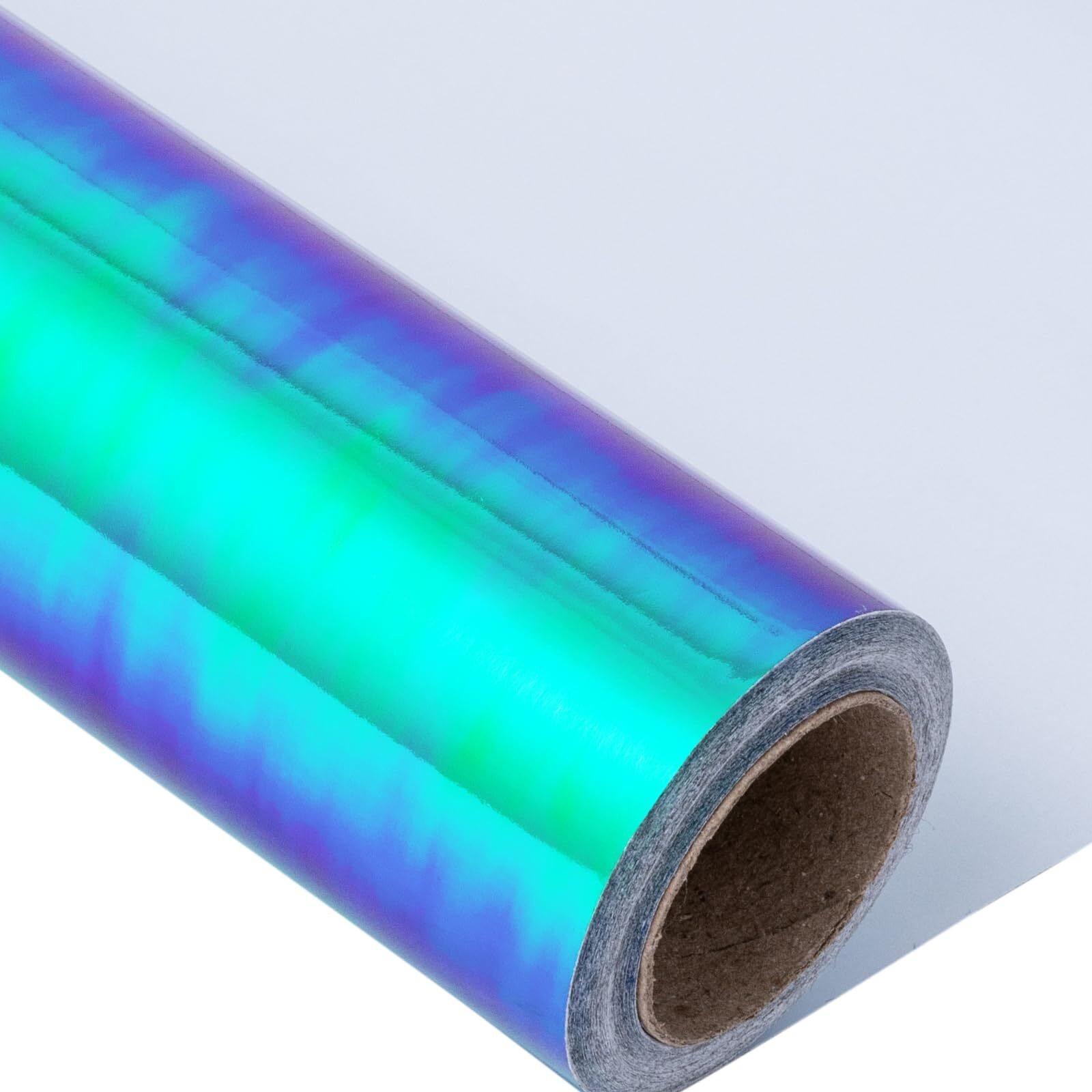 Lezakaa Holographic Wrapping Paper Roll - Bluish Green Design For Birthday  Christmas  Valentine's  Mother's Day  Holiday - 17 Inches X 32.8 Feet (47.23 Sq.Ft.)