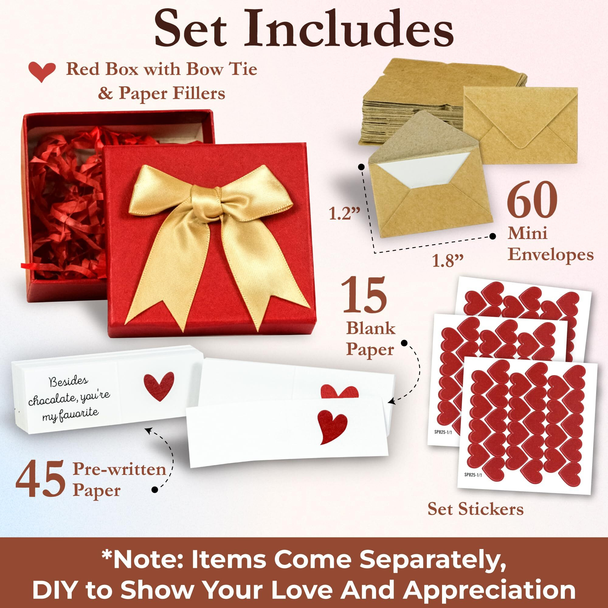 Stofinity 60 Mini Love Notes For Him Her - Valentines Day Gifts For Him  Romantic Couple Gifts For Boyfriend Birthday Gift Ideas  Lunch Notes For Husband Men  Cute Gifts For Girlfriend Long Distance
