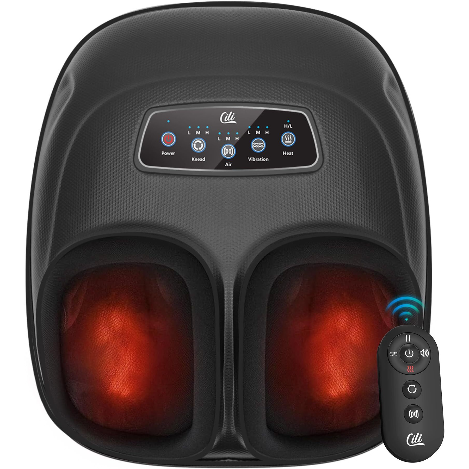 Cili Foot Massager With Heat  Shiatsu Feet Massage Machine For Plantar Fasciitis Neuropathy  Sole & Instep Heating  Remote Control  Up To Size 13  Valentine's Day Gifts For Him Her
