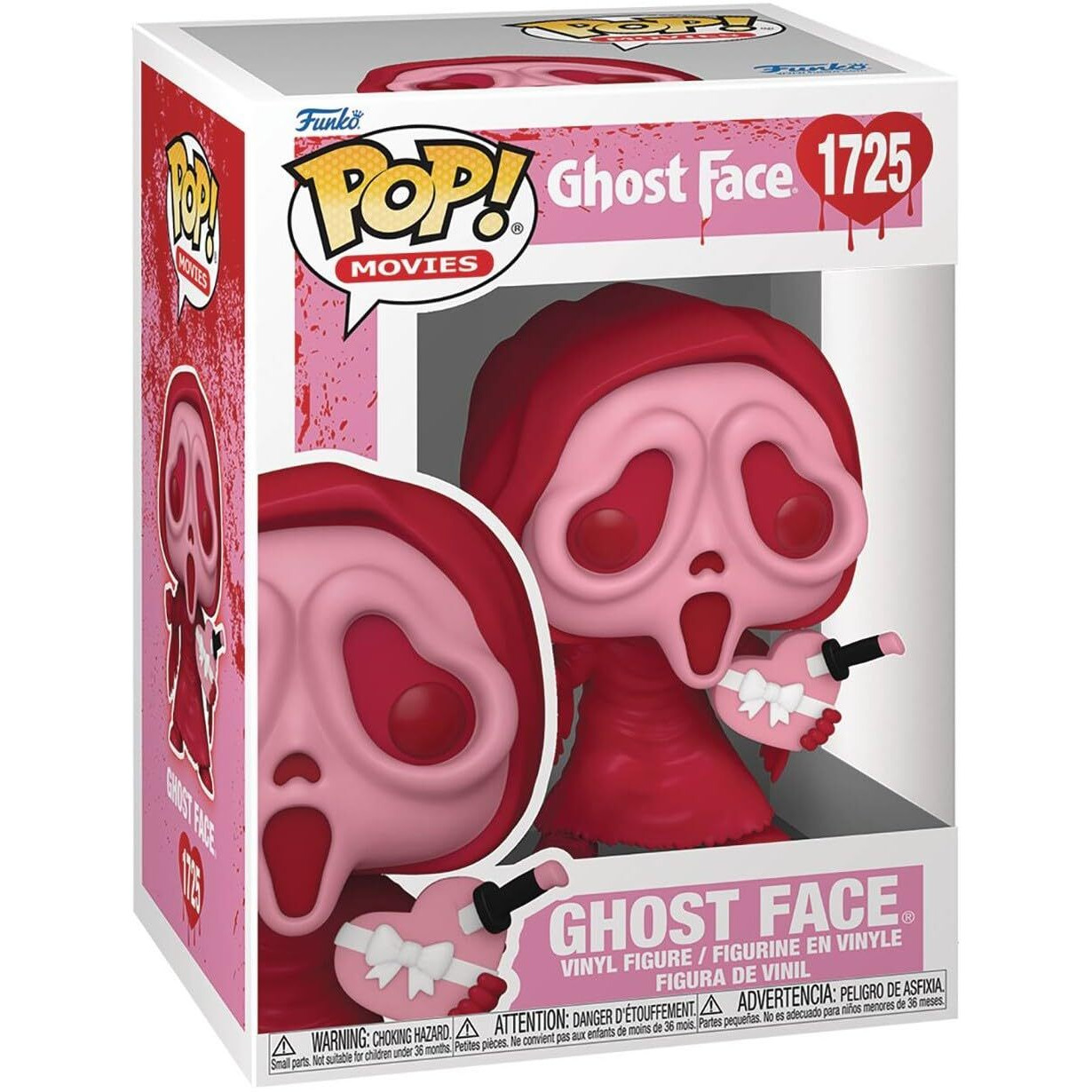 Pop Movies Valentines - Ghostface Funko Vinyl Figure (Bundled With Compatible Box Protector Case) Multicolor 3.75 Inches