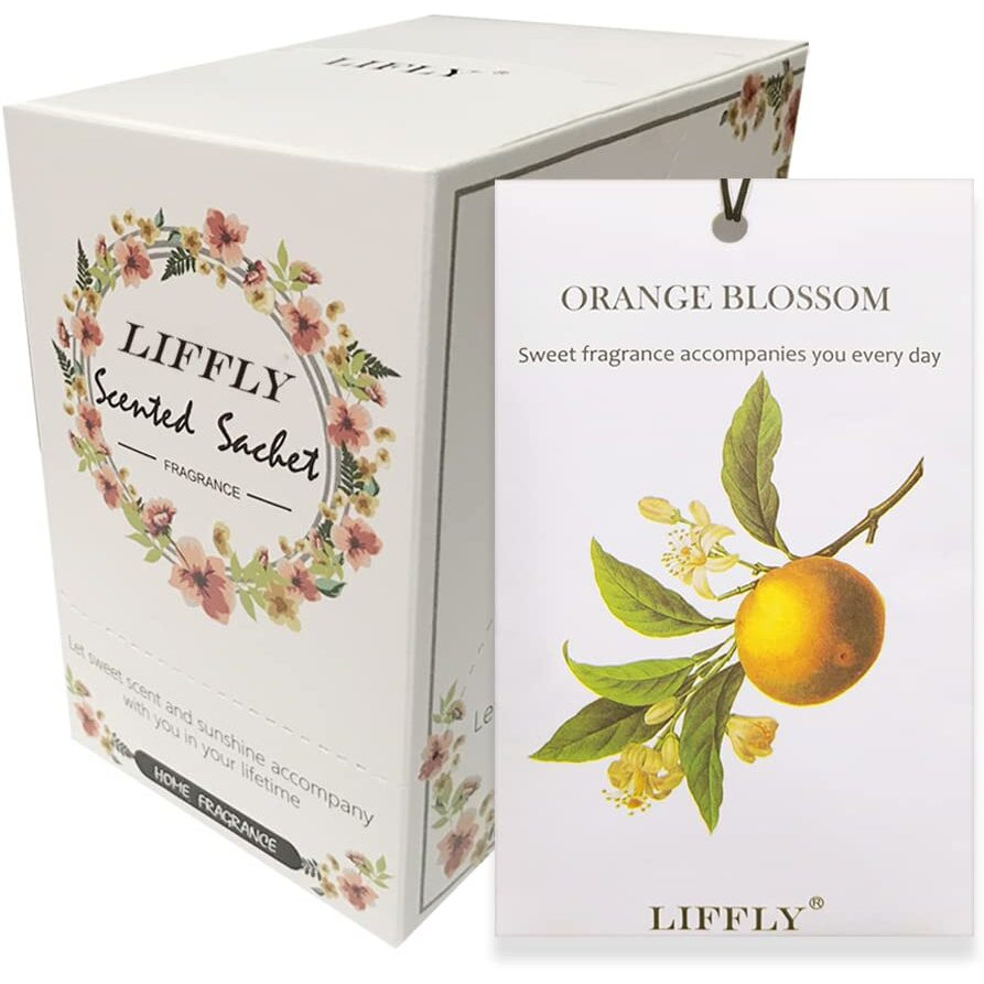 Liffly 14 Packs Orange Blossom Sachets Fit Drawer And Closet Long Lasting Gift