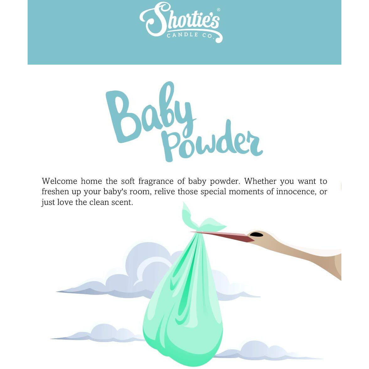 Shortie's Candle Company Baby Powder Wax Melts Multi Pack - Formula 117-2 Highly Scented 3 Oz. Bars (6 Oz. Total) - Made With Natural Oils - Fresh & Clean Air Freshener Cubes Collection