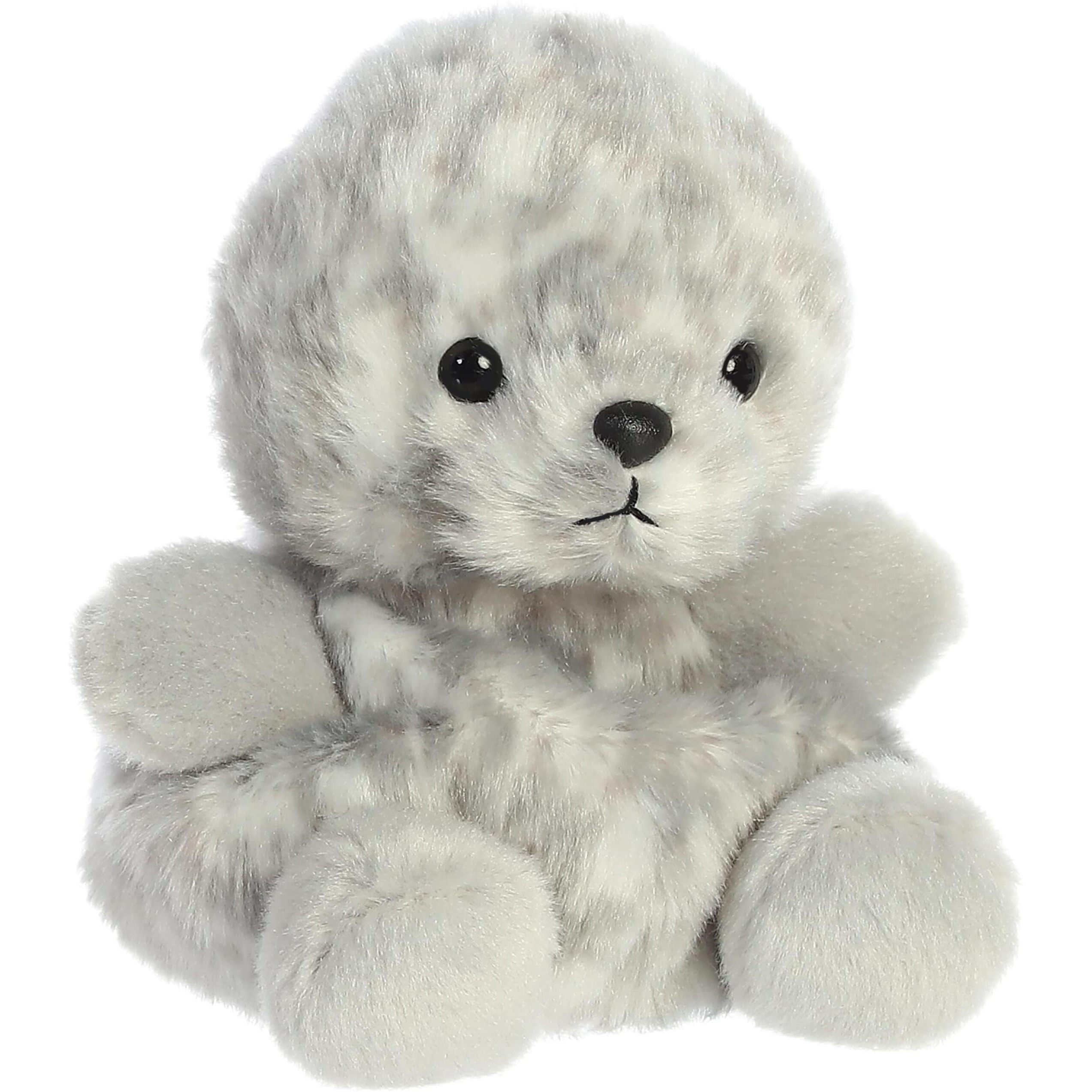Aurora Adorable Palm Pals Marina Harbor Seal Stuffed Animal - Pocket-Sized Play - Collectable Fun - Grey 5 Inches