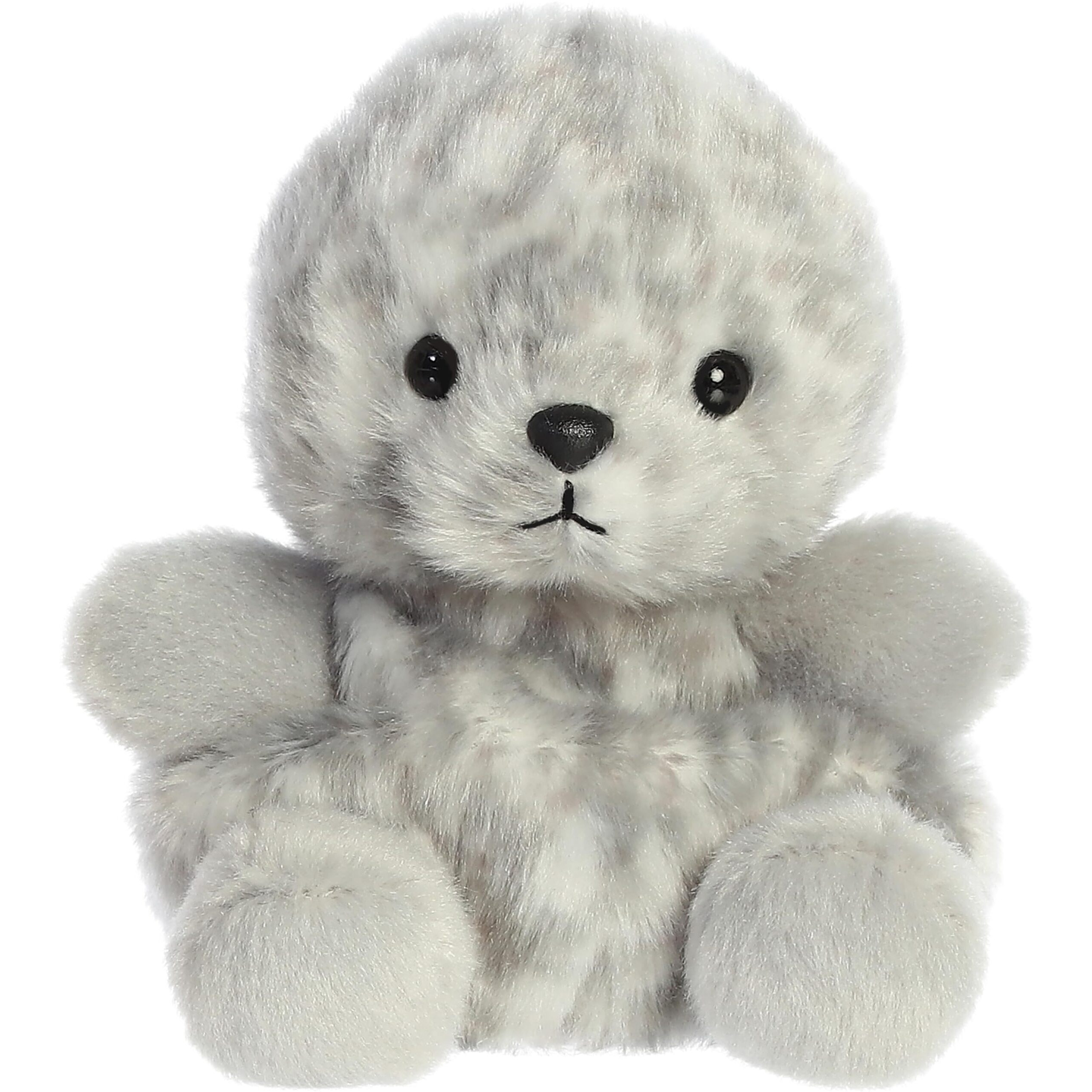 Aurora Adorable Palm Pals Marina Harbor Seal Stuffed Animal - Pocket-Sized Play - Collectable Fun - Grey 5 Inches