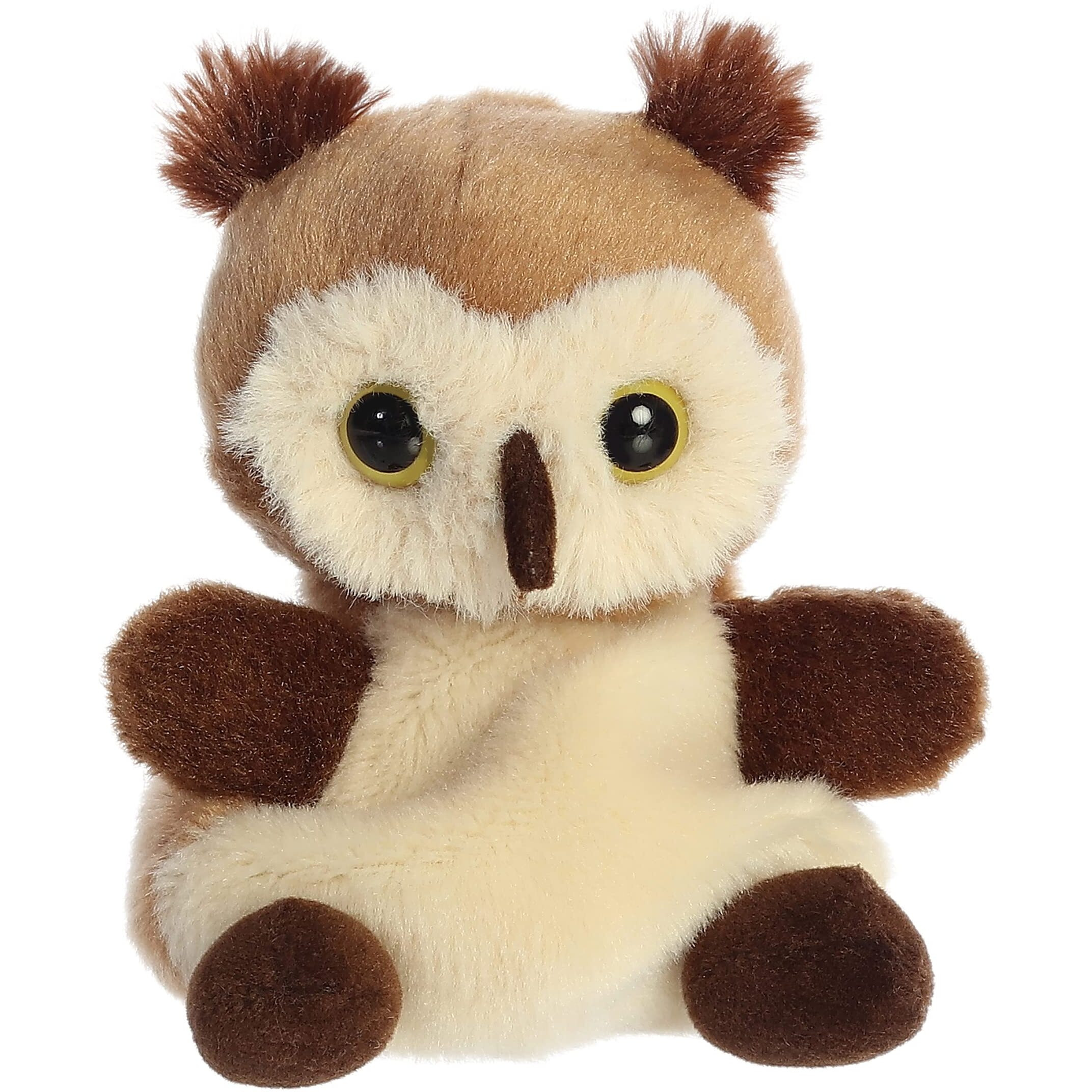 Aurora Adorable Palm Pals Barnie Owl Stuffed Animal - Pocket-Sized Play - Collectable Fun - Brown 5 Inches