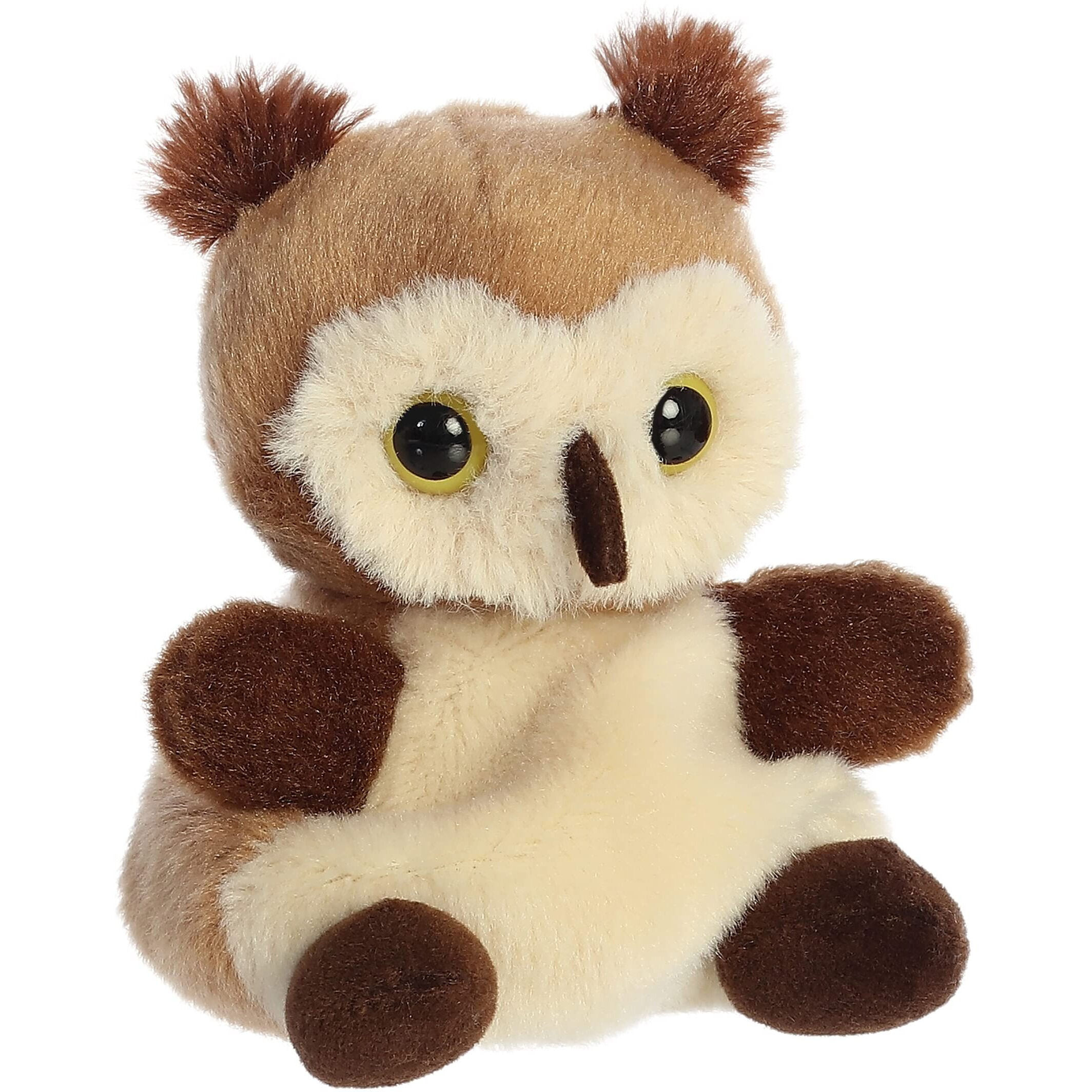 Aurora Adorable Palm Pals Barnie Owl Stuffed Animal - Pocket-Sized Play - Collectable Fun - Brown 5 Inches