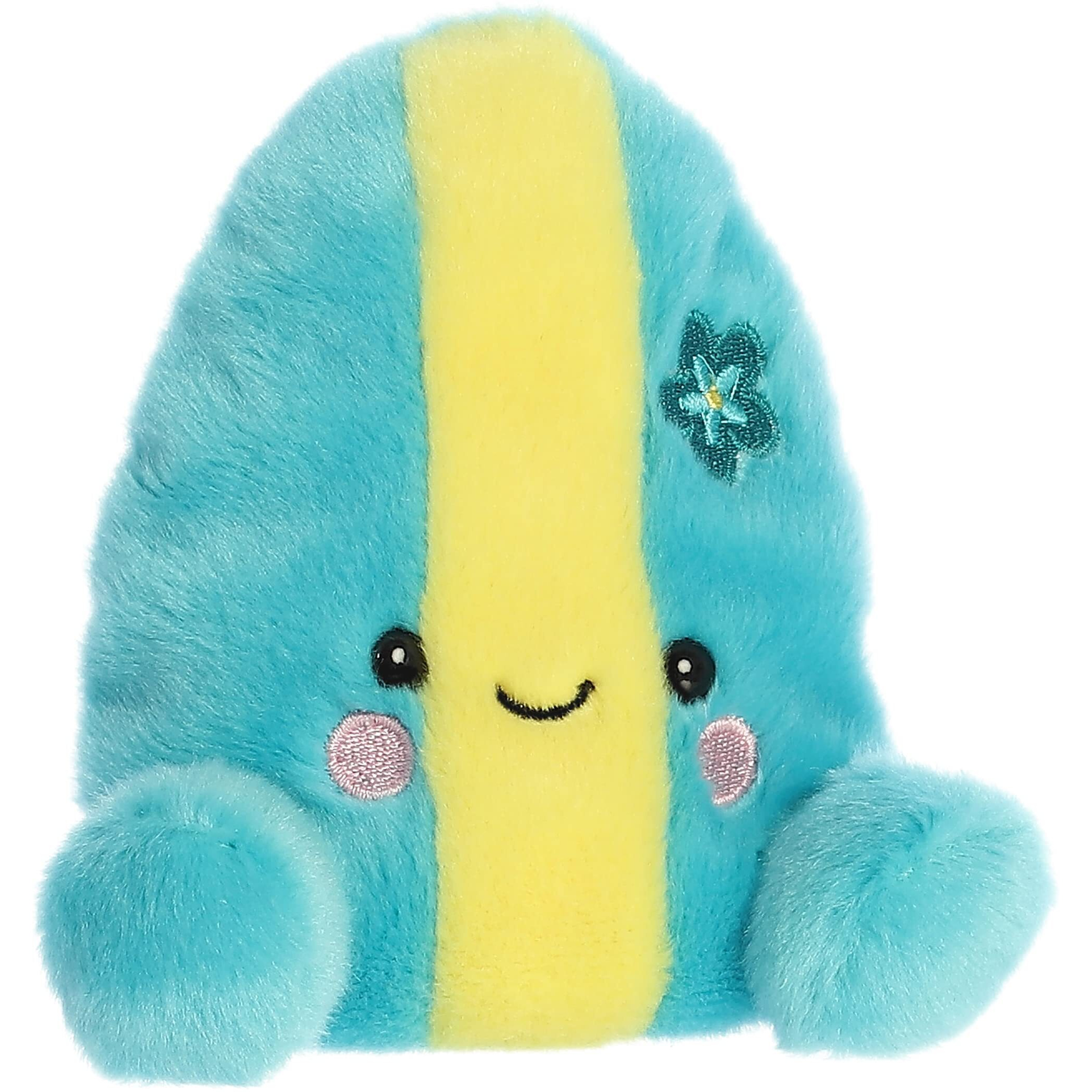 Aurora Adorable Palm Pals Fynn Surfboard Stuffed Animal - Pocket-Sized Play - Collectable Fun - Blue 5 Inches