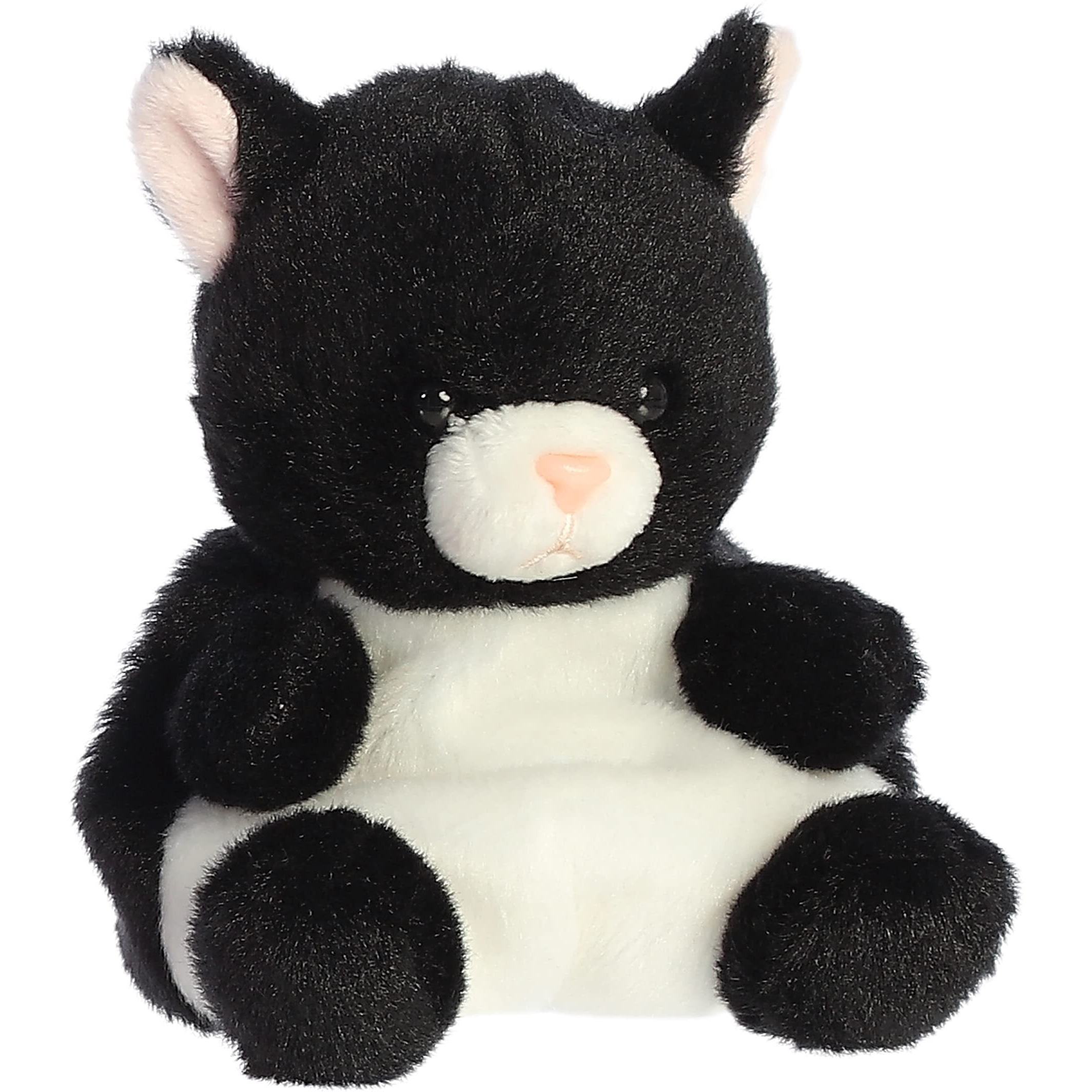 Aurora Adorable Palm Pals Cricket Cat Stuffed Animal - Pocket-Sized Play - Collectable Fun - Black 5 Inches