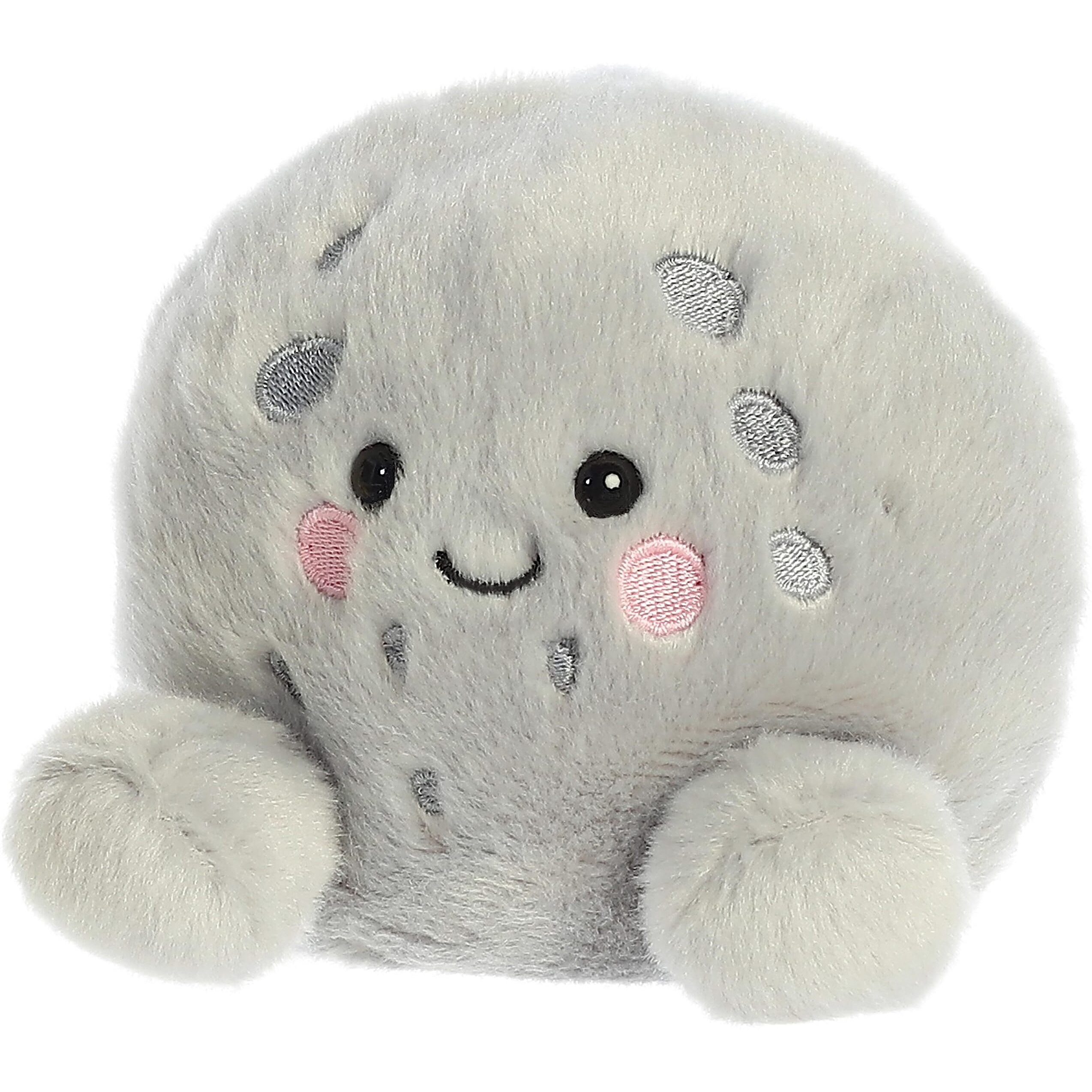 Aurora Adorable Palm Pals Celene Moon Stuffed Animal - Pocket-Sized Play - Collectable Fun - Gray 5 Inches