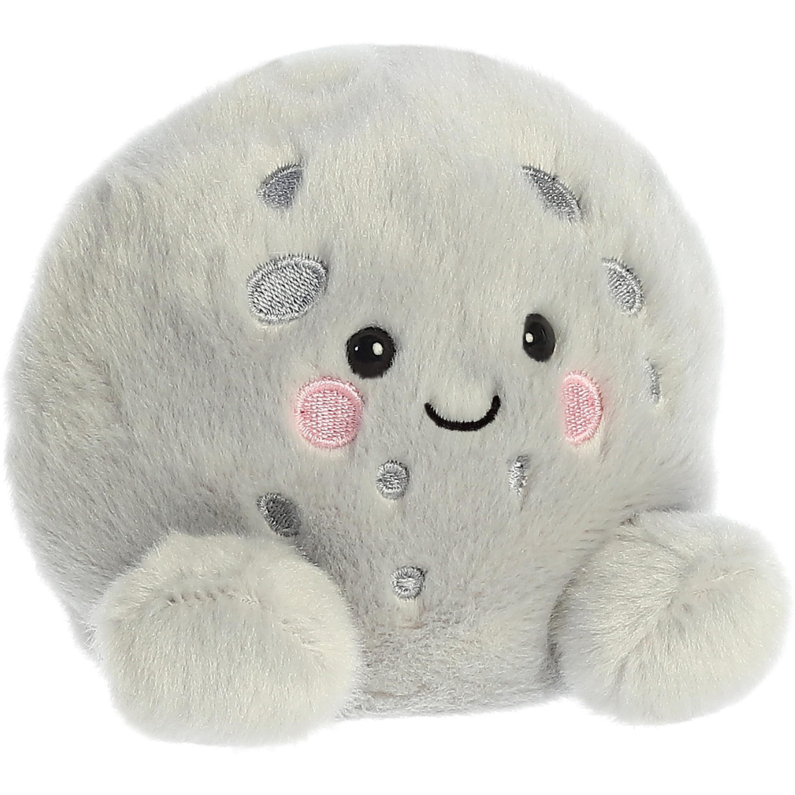 Aurora Adorable Palm Pals Celene Moon Stuffed Animal - Pocket-Sized Play - Collectable Fun - Gray 5 Inches