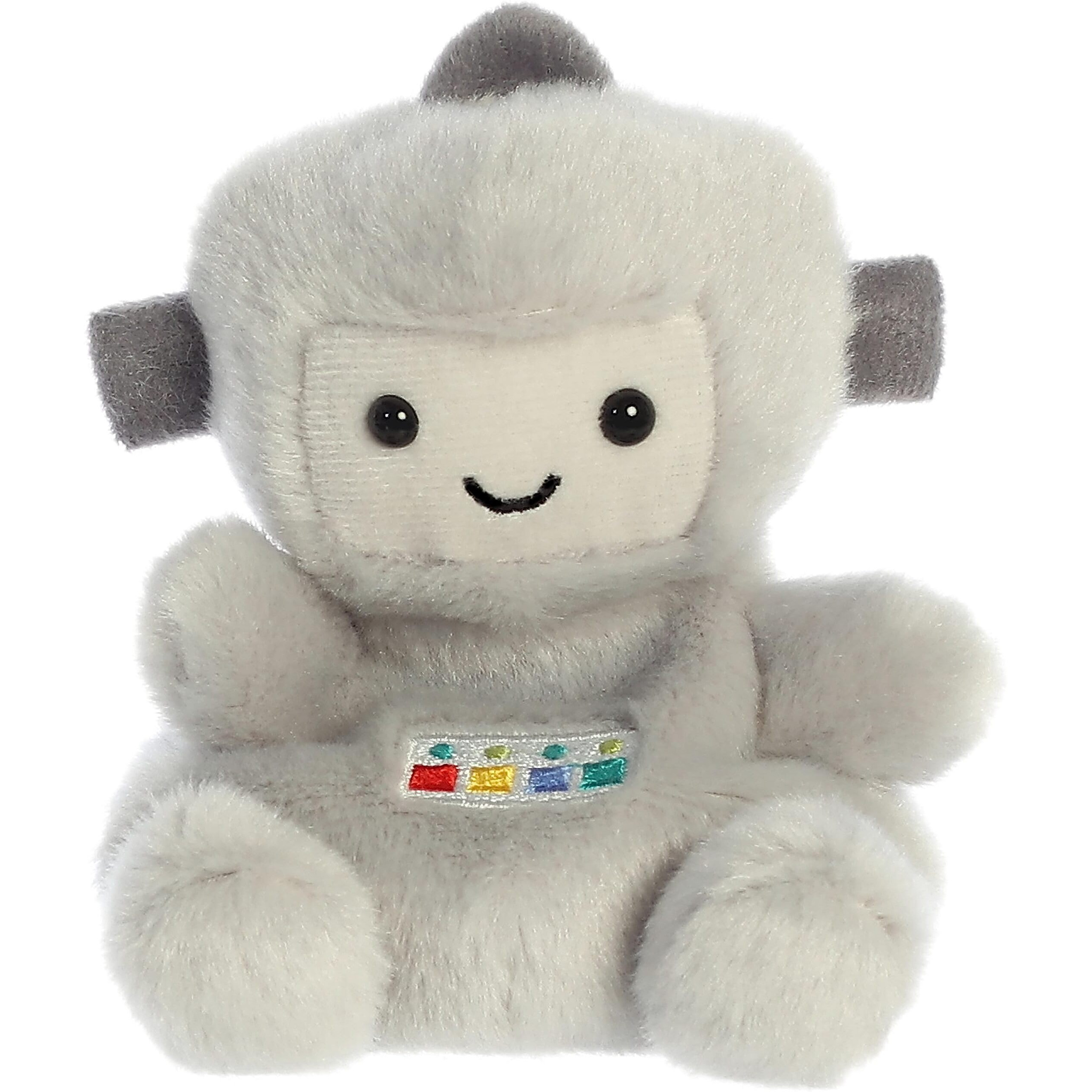 Aurora Adorable Palm Pals Gadget Robot Stuffed Animal - Pocket-Sized Play - Collectable Fun - Gray 5 Inches