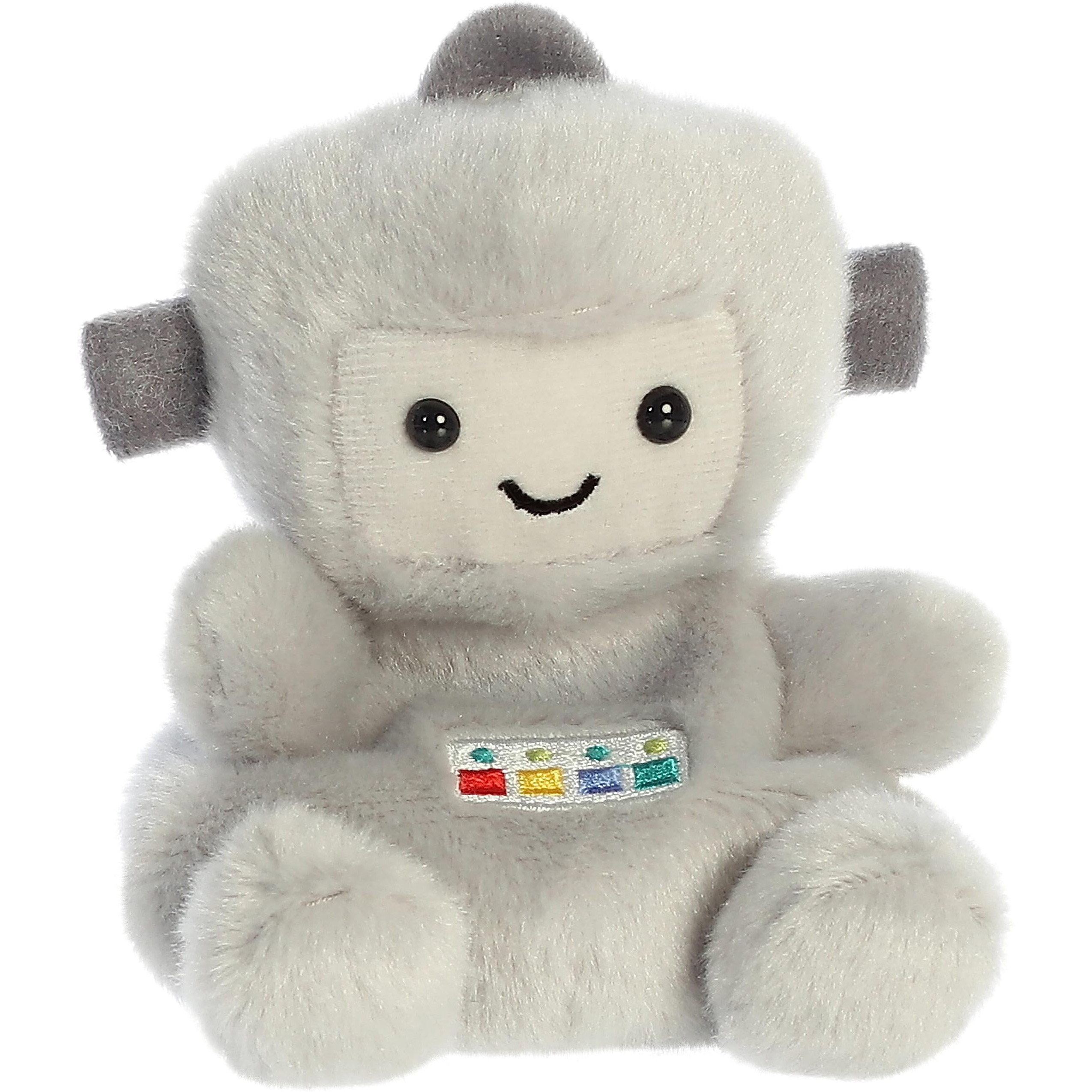 Aurora Adorable Palm Pals Gadget Robot Stuffed Animal - Pocket-Sized Play - Collectable Fun - Gray 5 Inches