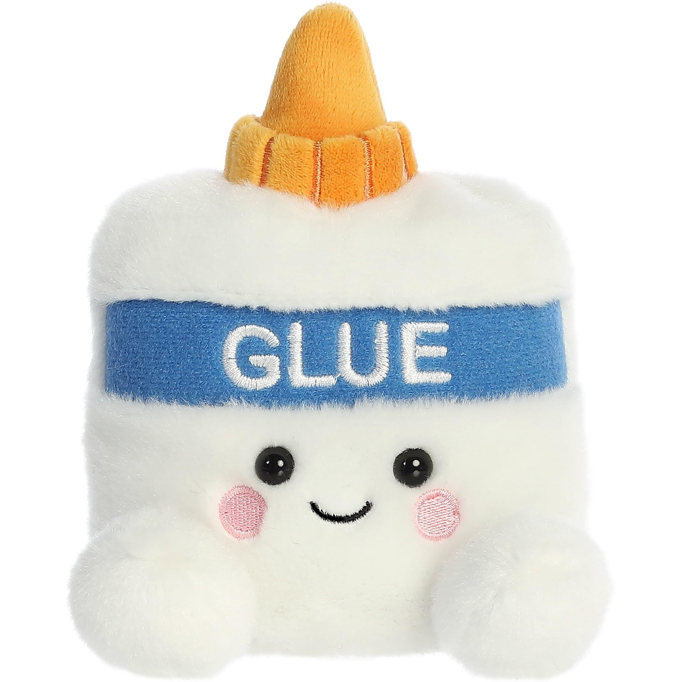 Aurora Adorable Palm Pals Gooey Glue Stuffed Animal - Pocket-Sized Play - Collectable Fun - White 5 Inches