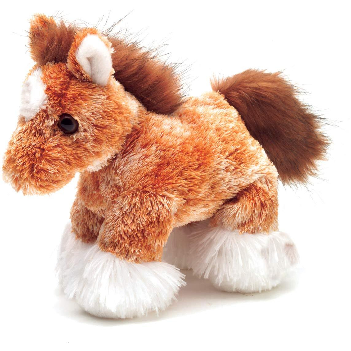 Aurora Adorable Mini Flopsie Clyde Stuffed Animal - Playful Ease - Timeless Companions - Brown 8 Inches