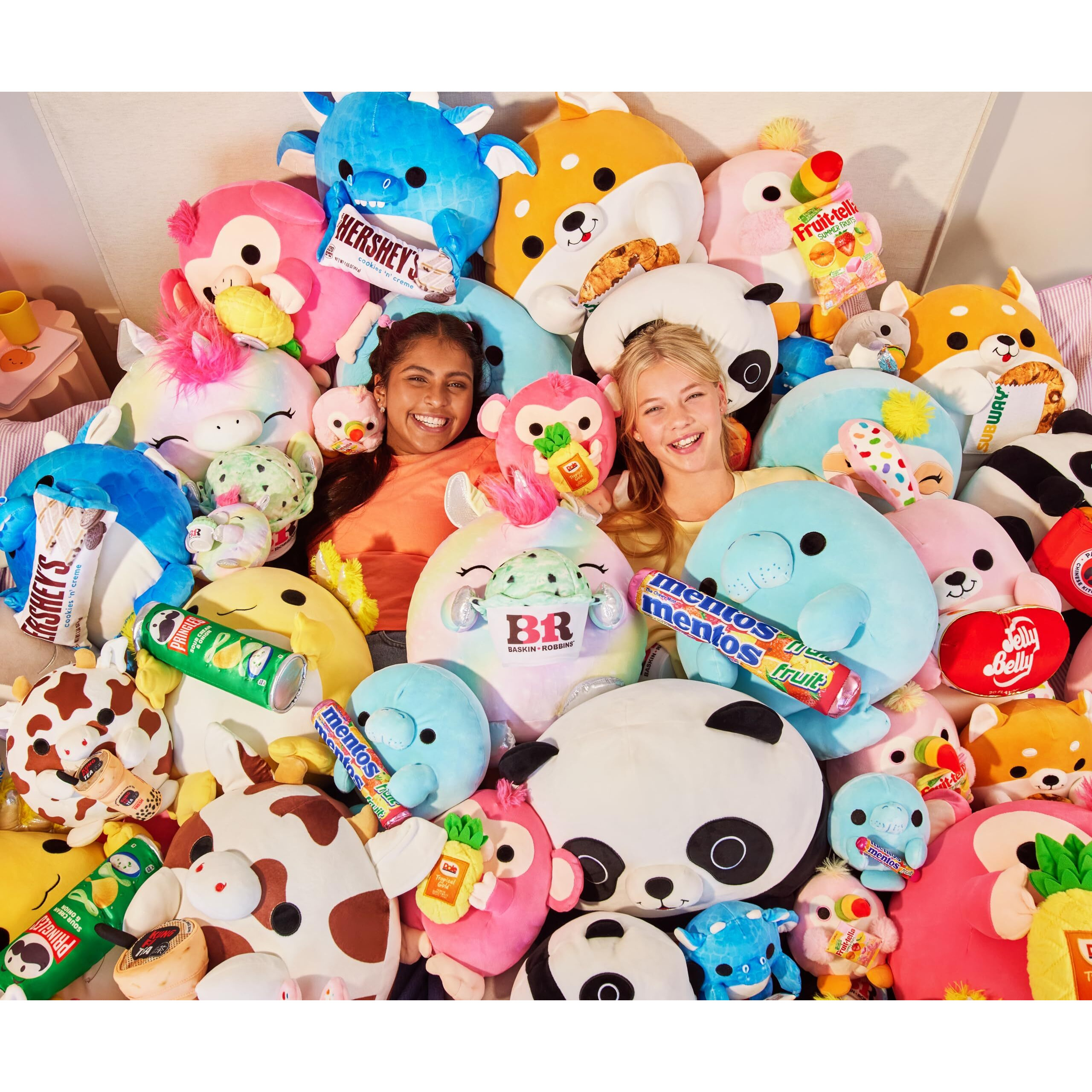 Snackles Series 2 8-Inch By Zuru Cuddly Squishy Comfort 8-Inch Plush With Licensed Snack Brand Accessory (Dragon&Hershey Cookie N Cream)