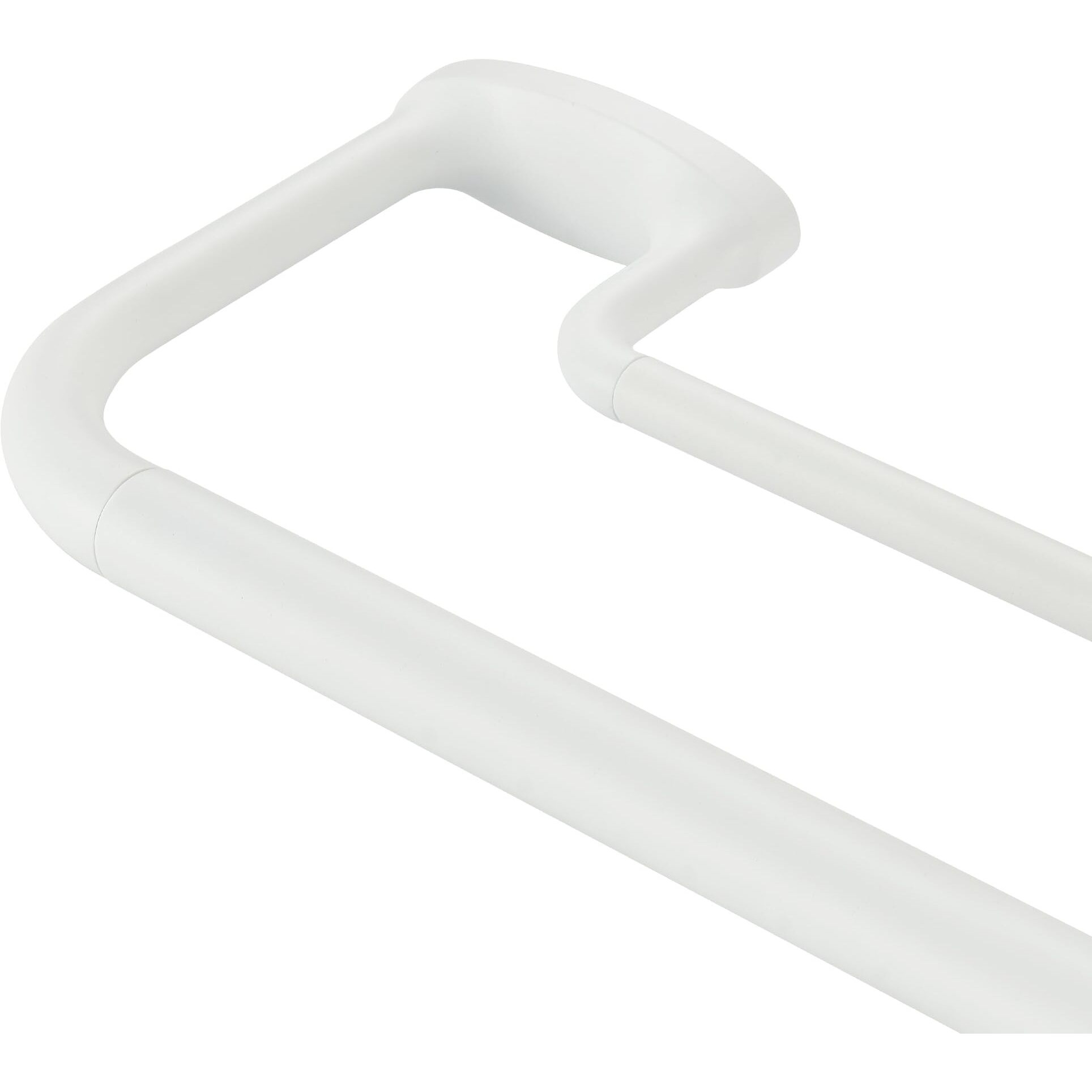 Mayrhyme Double Curtain Rods  Wrap Around Curtain Rod For Windows  Internal Splicing 1'' Front And 5/8'' Back Adjustable Curtain Rod With Aluminum Finials And Brackets (Matte White  28-165"")