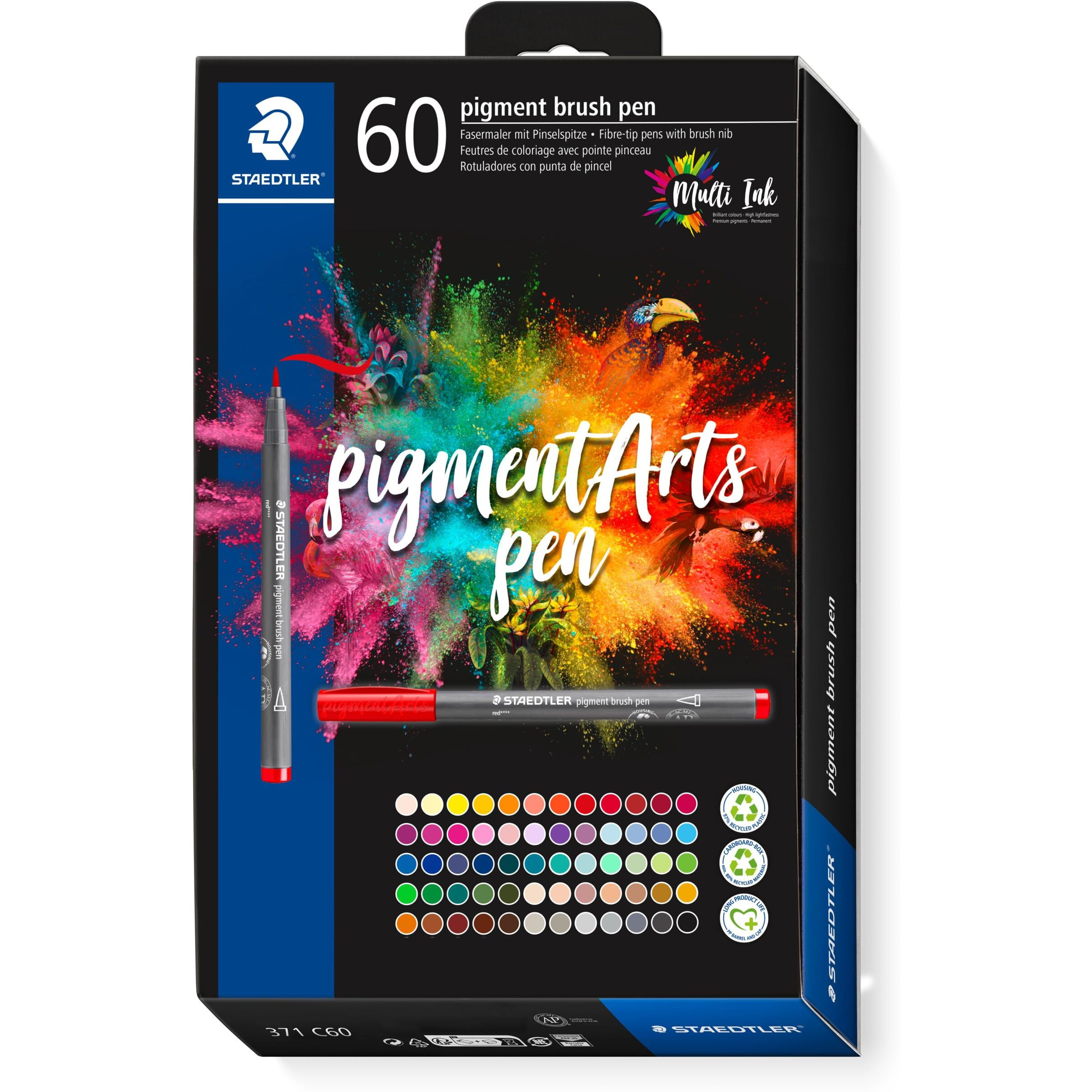 Staedtler Pigment Arts Brush Pen  60Ct