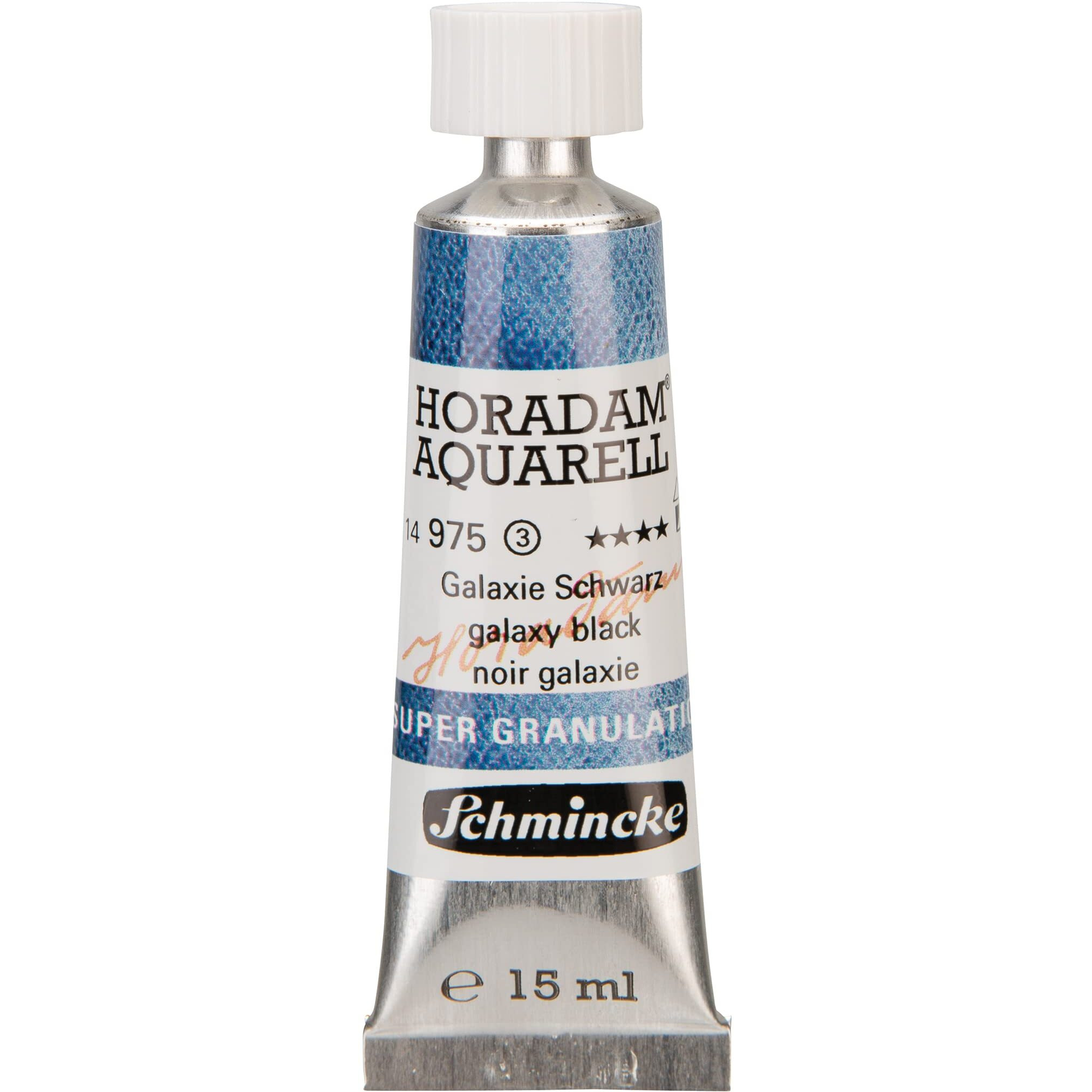 Schmincke - Horadam Aquarell  Super Granulation  14 975 006 Galaxie Black  15 Ml Tube  Very Strong Granulating Colors  Finest  Super Granulating Watercolors