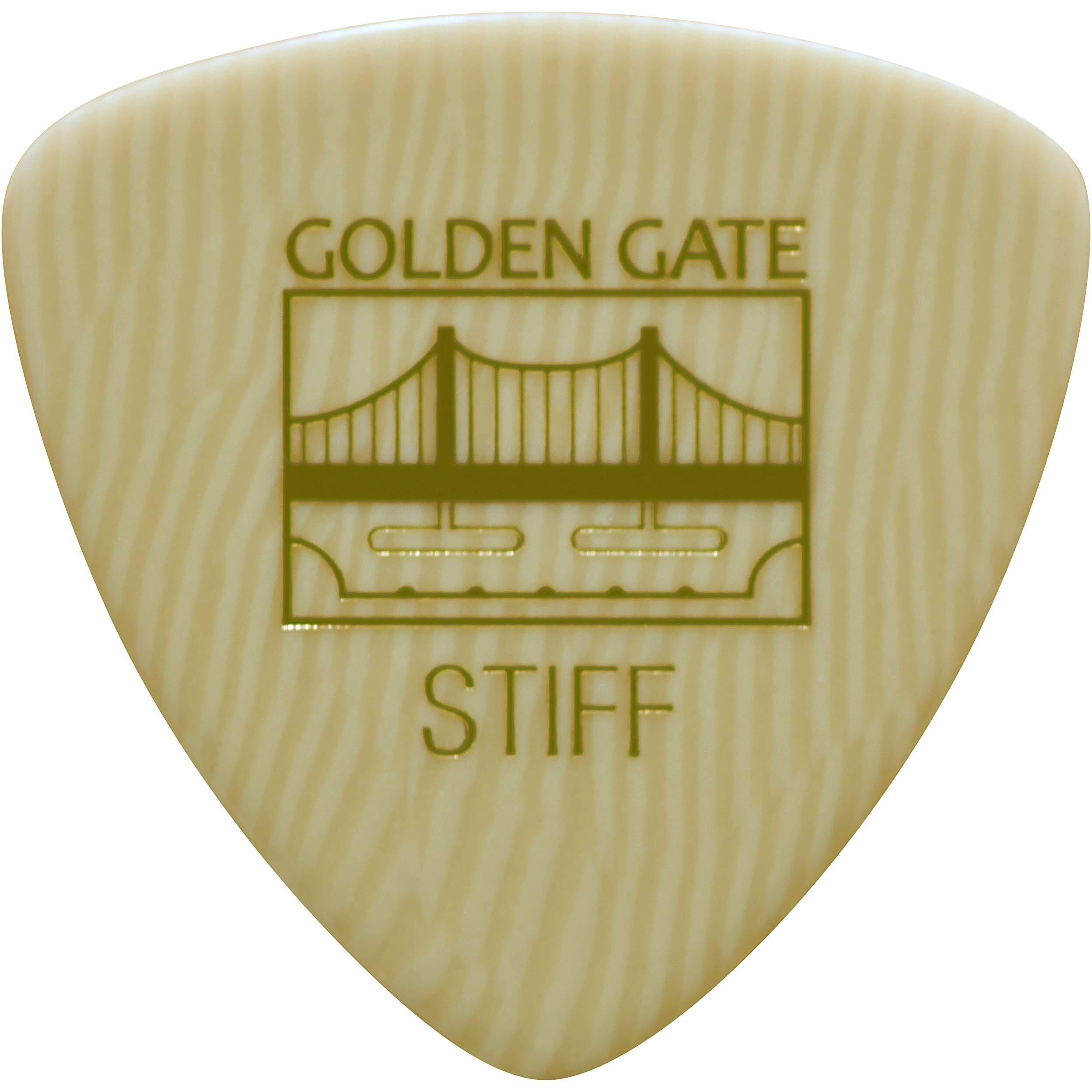 Golden Gate Guitar Picks (Mp-301)  Ivoroid Large Triangle - Stiff