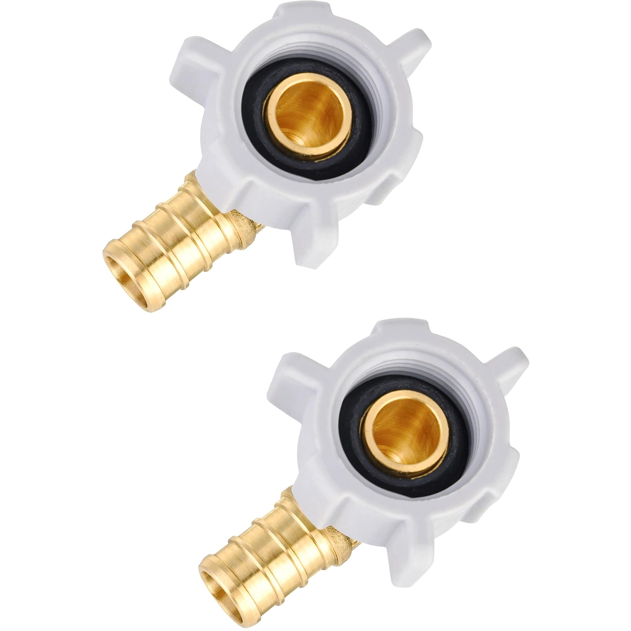 2-Pack Efield Pex 1/2"" Pex X 1/2"" Female Npt Swivel Elbow Brass Barb Crimp Fittings  Astm F1807