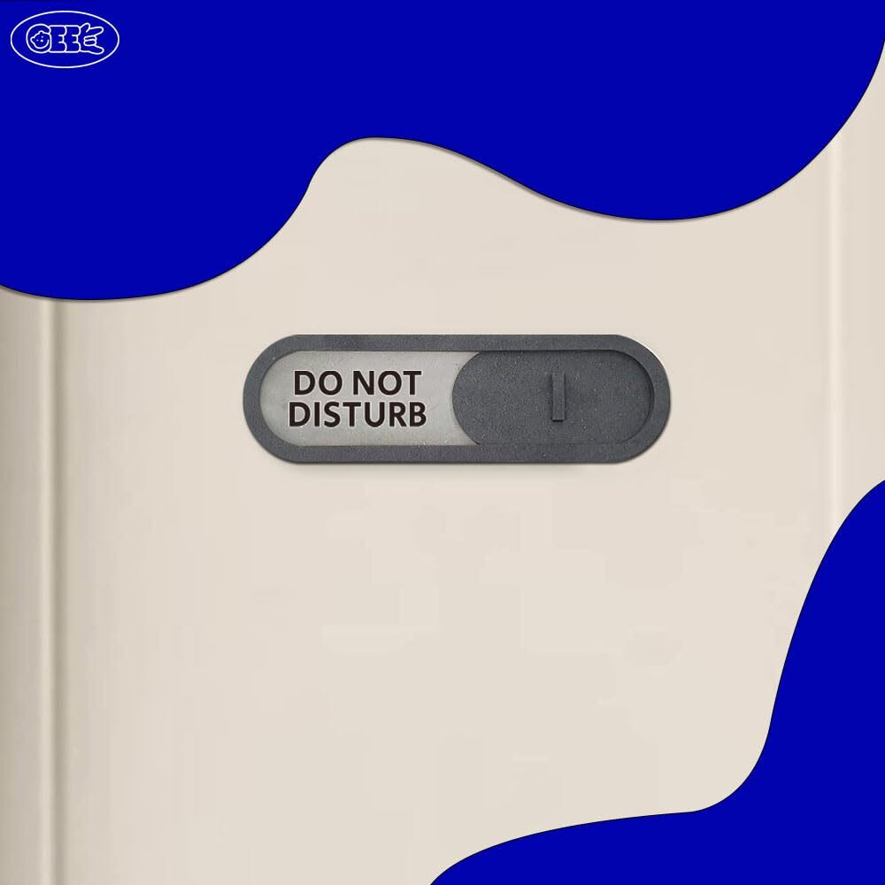 Geekbear Do Not Disturb Welcome Please Knock Slider Sign (Brown) - Privacy Slide Door Indicator With Clear Bold Text - Privacy Sign For Home  Restroom  Office  Conference Room  Private Studio