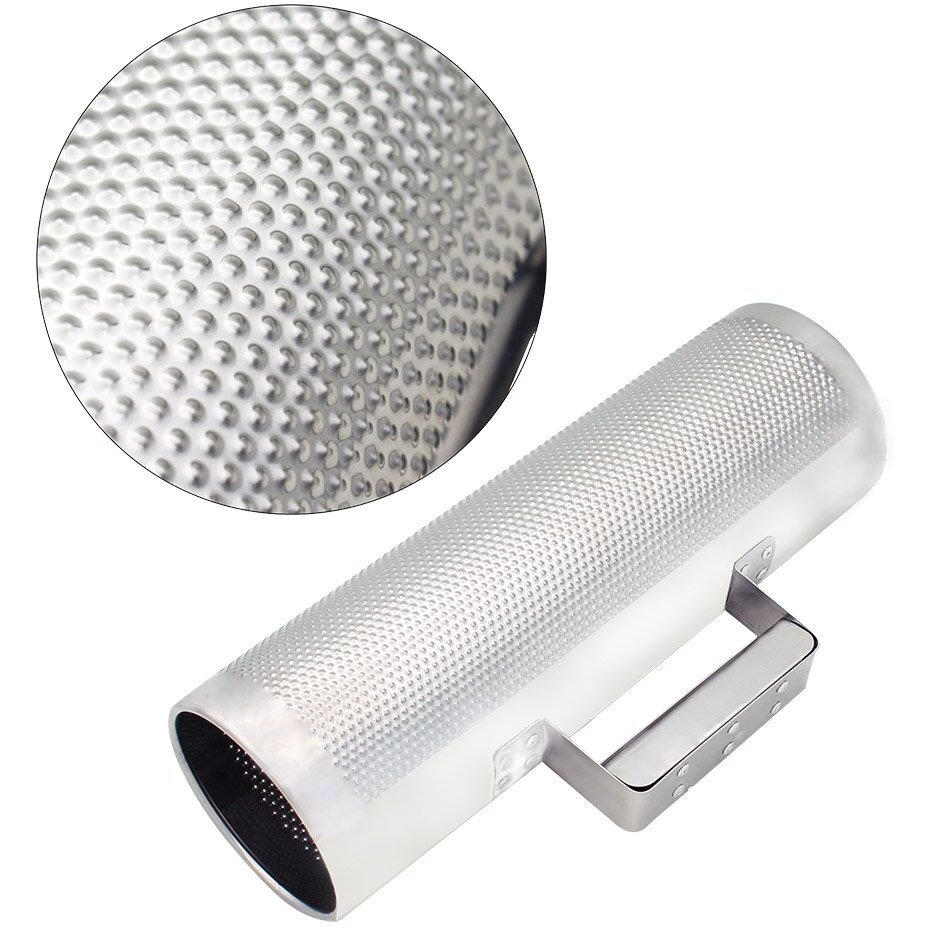 Mowind Stainless Steel Guiro 12"" * 4"" Percussion Instrument Musical Training Tool With Scraper