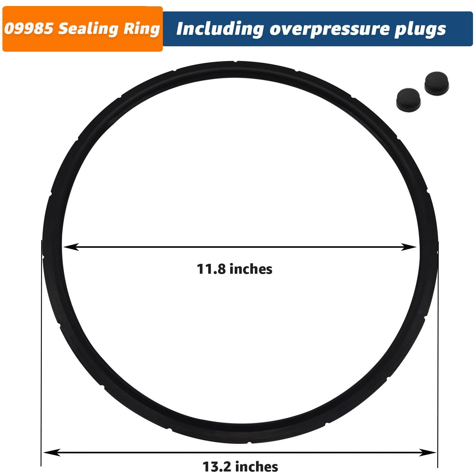 09985 Pressure Canner Sealing Ring Replacement For Presto Pressure Canner - Fits Presto Pressure Cooker Models 0174510  0175510  0175107  0178107 (Pack Of 2)