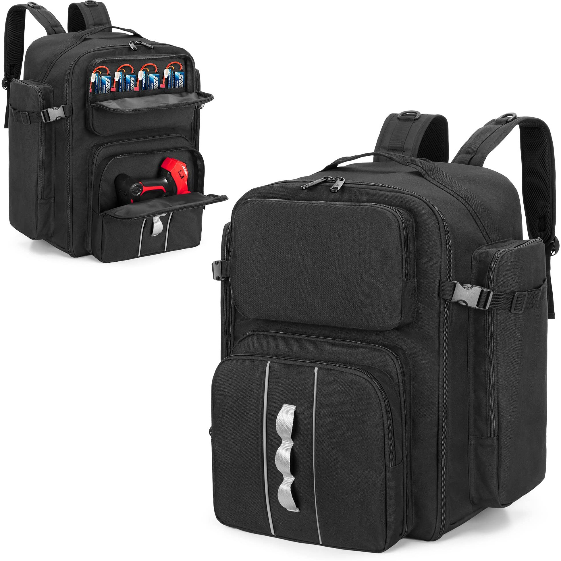 Goburos Rc Backpack For 1/10 Car  Rc Storage Bag With Multi Pockets For Tools And Other Accessories  Easy Carrying With Adjustable Shoulder Strap (Patent Design)