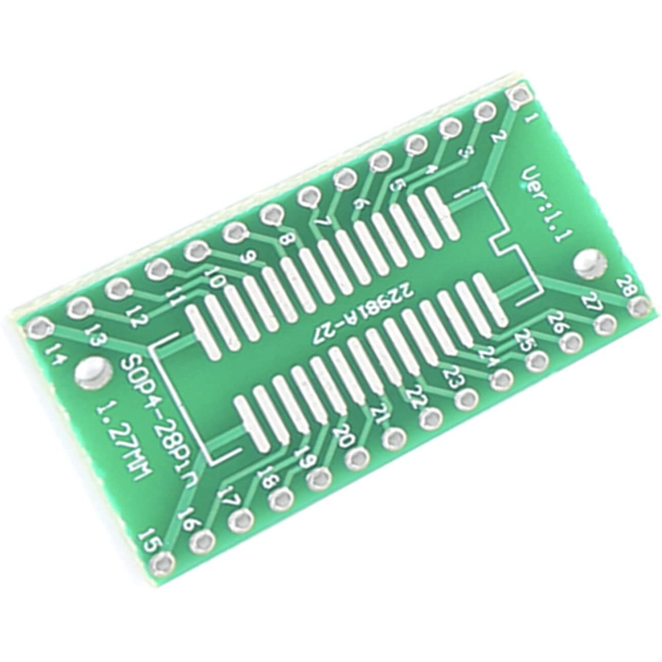 Cermant 35Pcs 7 Values Pcb Proto Boards Smd To Dip Adapter Plate Converter Sop Ssop Tssop Sop 8 Msop 10 Sop 14 Sop 16 Sop 20 Sop 24 Sop 28